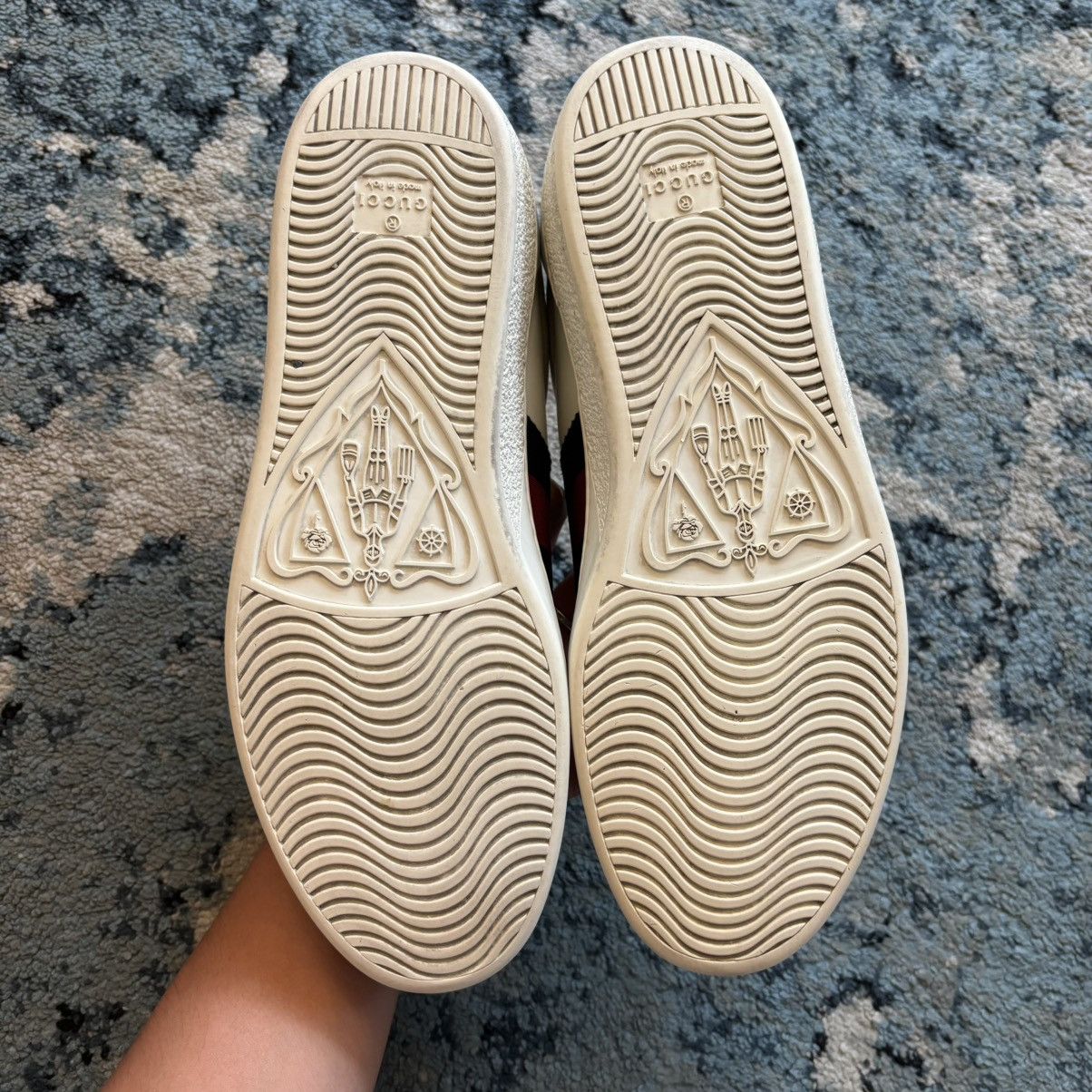 Gucci Gucci Ace Embroidered Leather Sneakers Size 8.5G Fits 10US Size US 10 / EU 43 - 6 Thumbnail