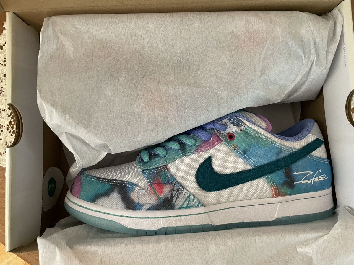 image of Futura/nike Sb Geode Teal Shoes in Blue, Men's (Size 11)