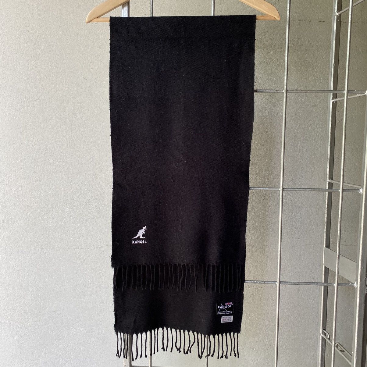 Kangol KANGOL Black Scarf with White Logo Embroidery Size ONE SIZE - 2 Thumbnail