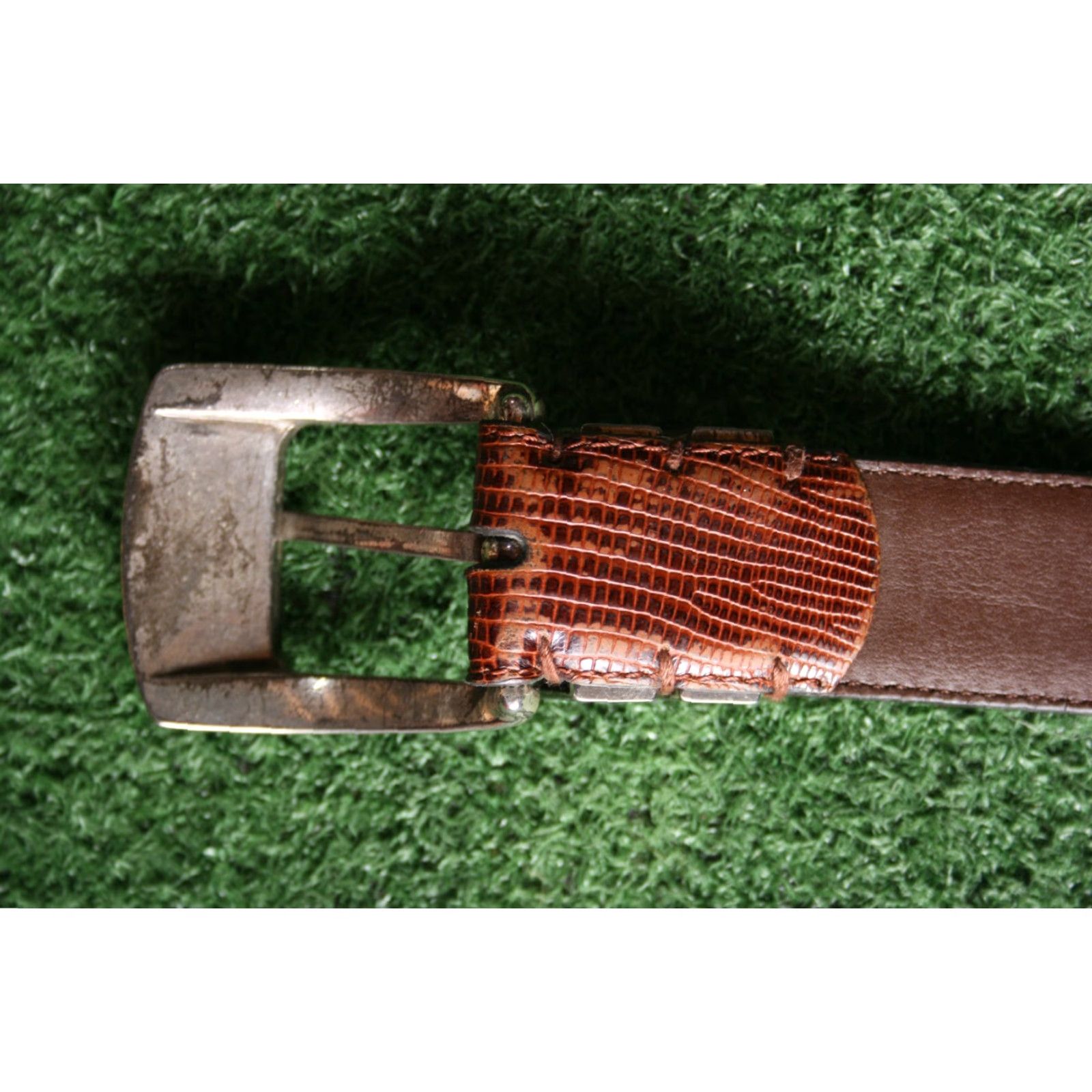 Florsheim Florsheim Belt Leather Brown Lizard Embossed Western Mens Sz. 34 Size 34 - 7 Thumbnail