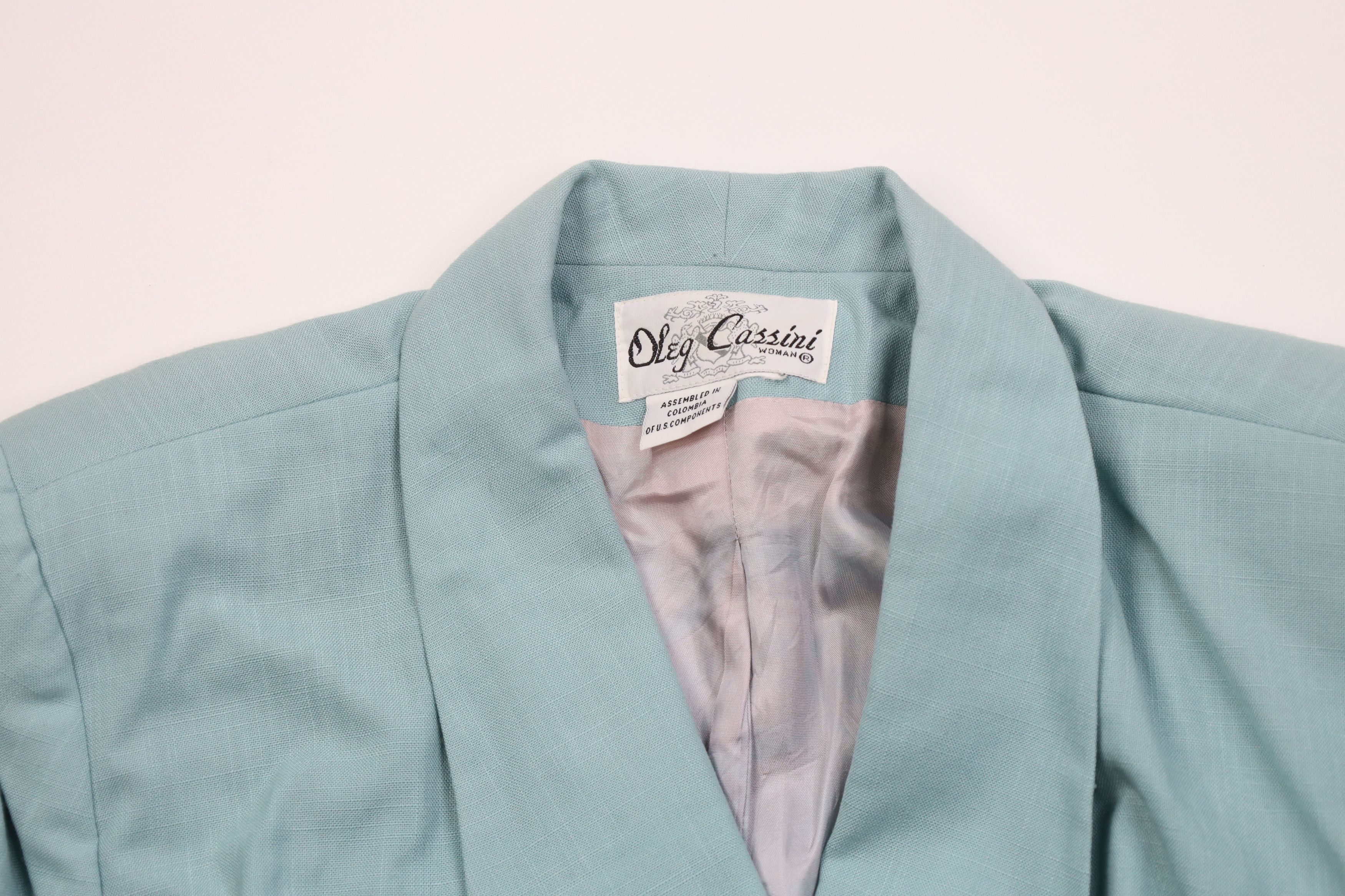 Oleg Cassini Vintage 70s 80s Oleg Cassini 2 Piece Church Wedding Suit Size 3XL / US 20-22 - 6 Thumbnail
