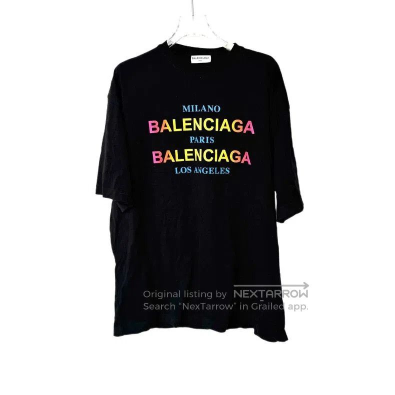 Balenciaga Balenciaga Gradient Logo Short Sleeve Tee. Size US S / EU 44-46 / 1 - 1 Thumbnail