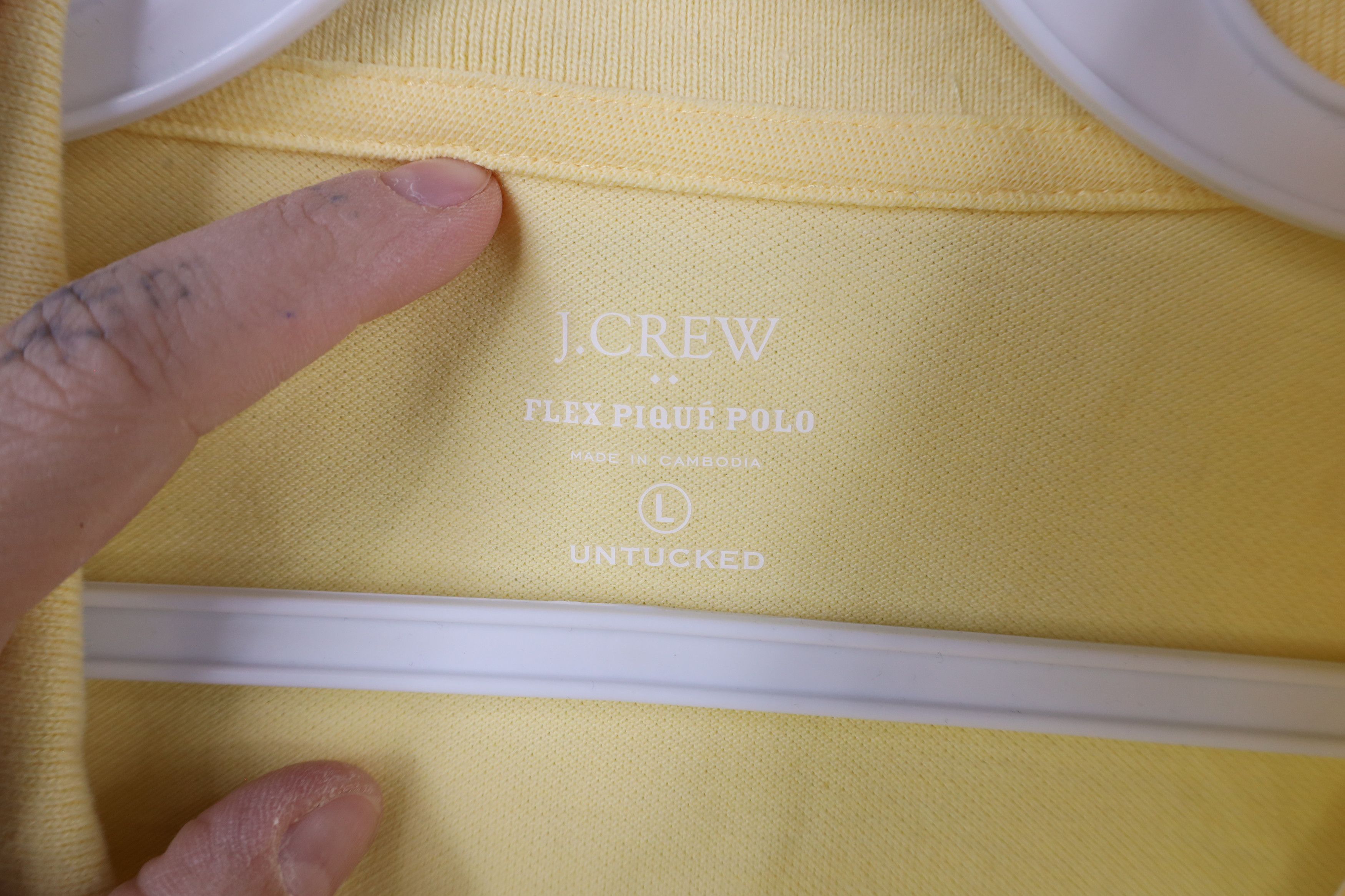 J.Crew × Vintage New J Crew Cotton Untucked Short Sleeve Polo Shirt Yellow Size US L / EU 52-54 / 3 - 5 Thumbnail