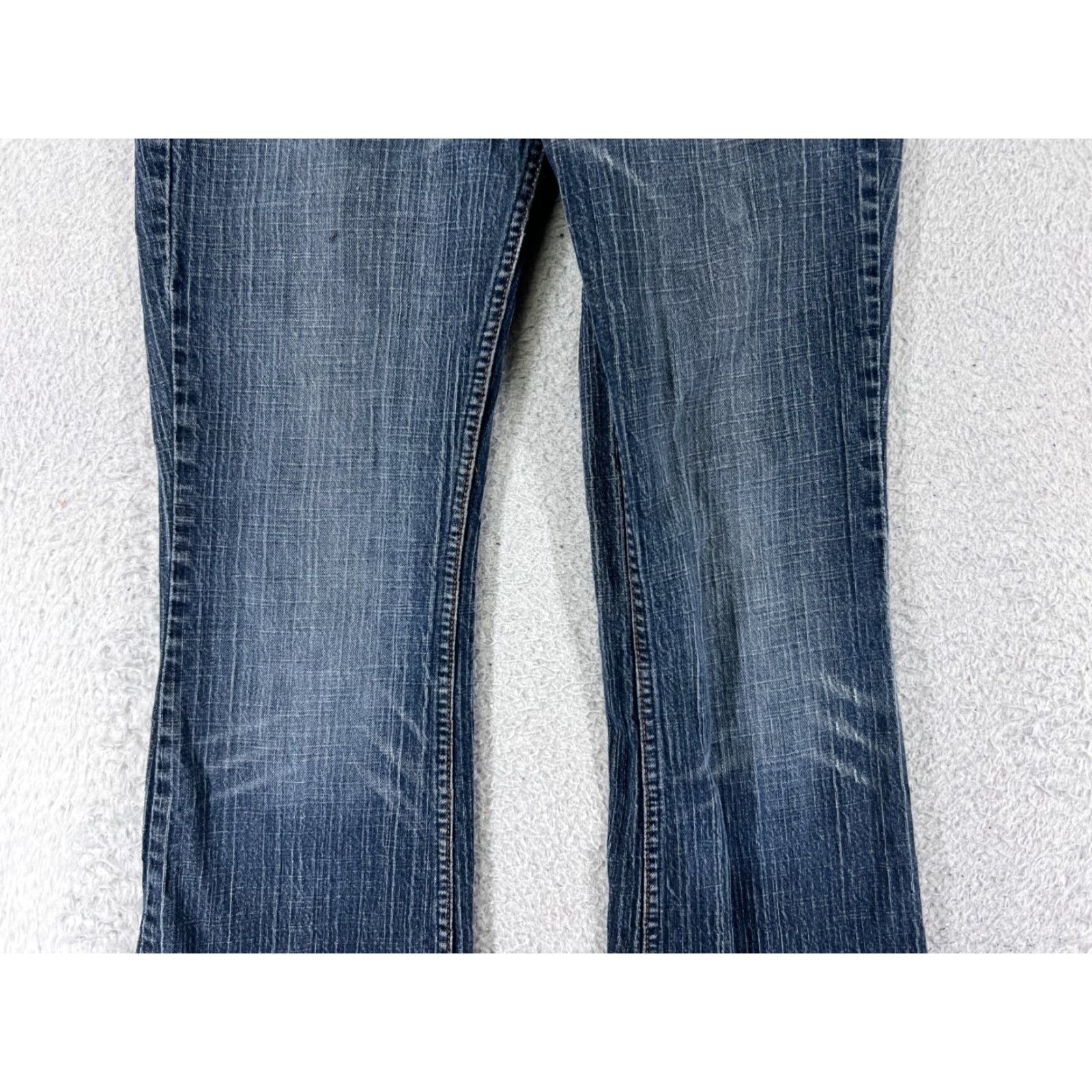 Energie Energie Jeans Women Blue Denim Bootcut Pant 30.5 Inseam 25W Regular Fit Distressed Cotton Blend Size 11 Adult Womens Jeans Size 32" / US 10 / IT 46 - 3 Thumbnail