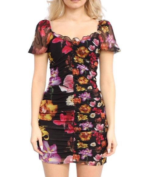 Desigual SALA LACROIX S Black Floral Dress 89025 Size S / US 4 / IT 40 - 2 Thumbnail