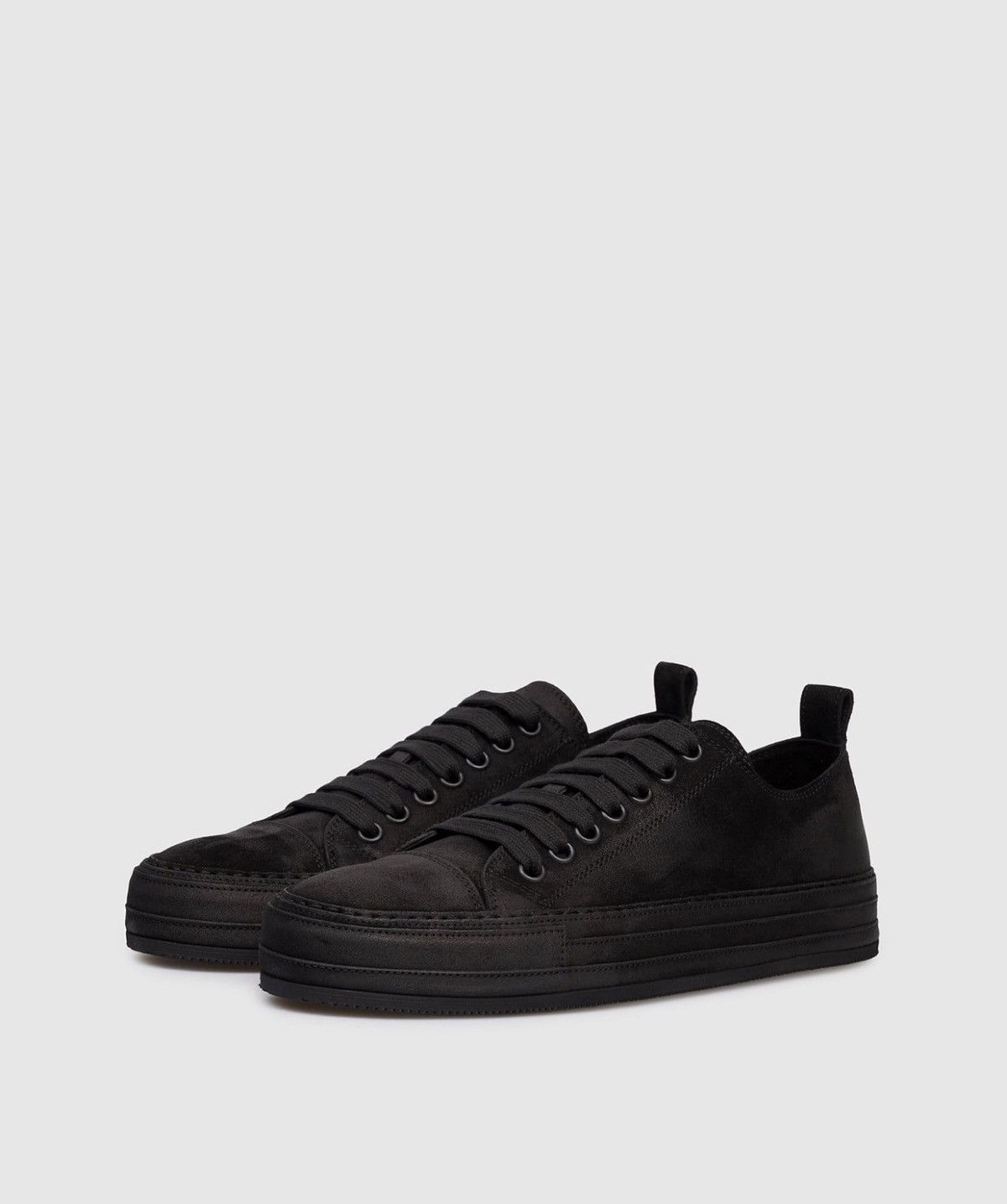 Ann Demeulemeester Ann Demeulemeester Gert Crosta Black Suede Sneakers Size US 11 / EU 44 - 2 Thumbnail