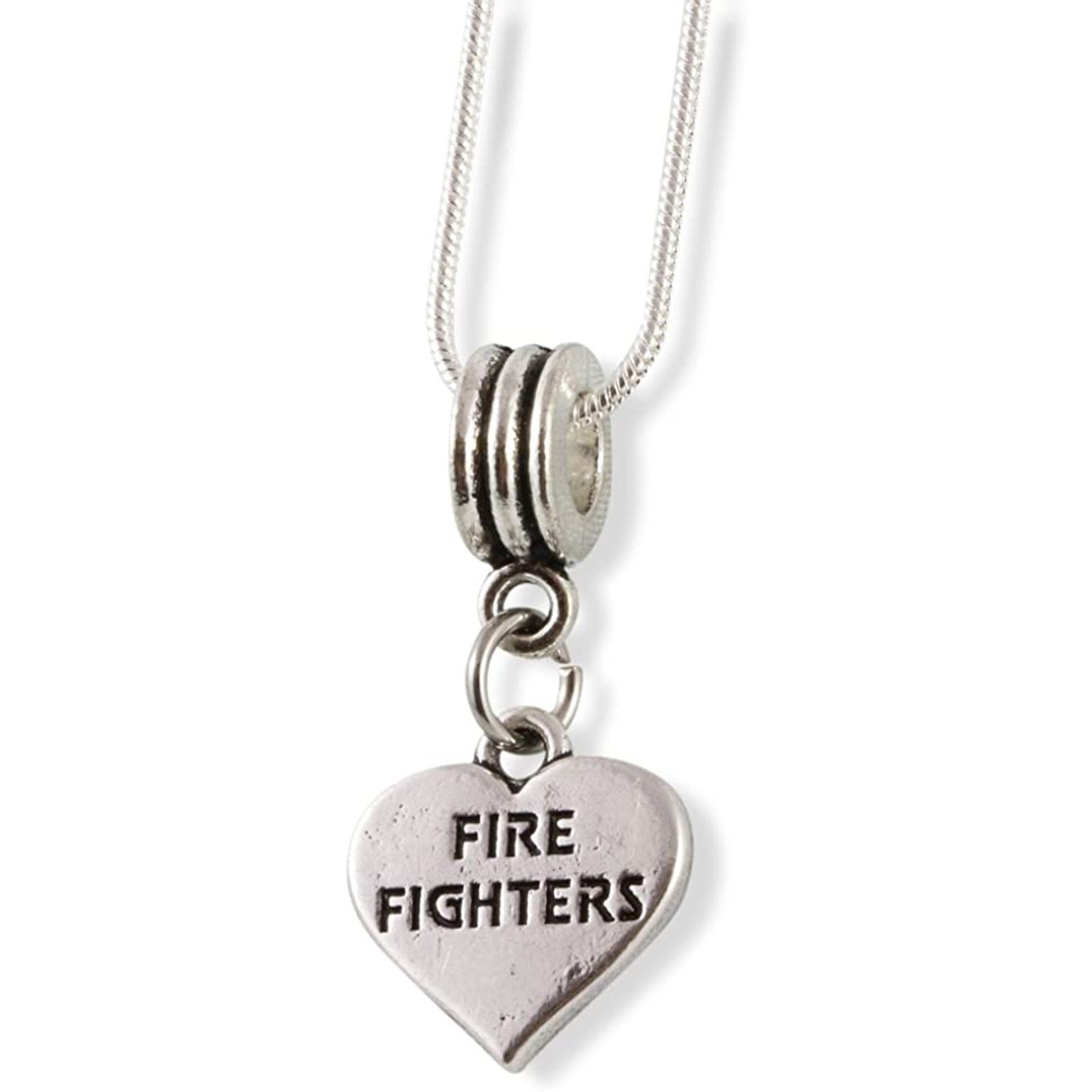 & Other Stories Fire Fighters on a Heart Snake Chain Necklace Size ONE SIZE - 1 Thumbnail