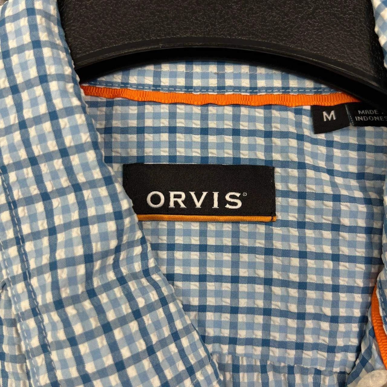 Orvis Orvis Button Up Shirt Men Blue Plaid Seersucker Collared M Size US M / EU 48-50 / 2 - 6 Thumbnail