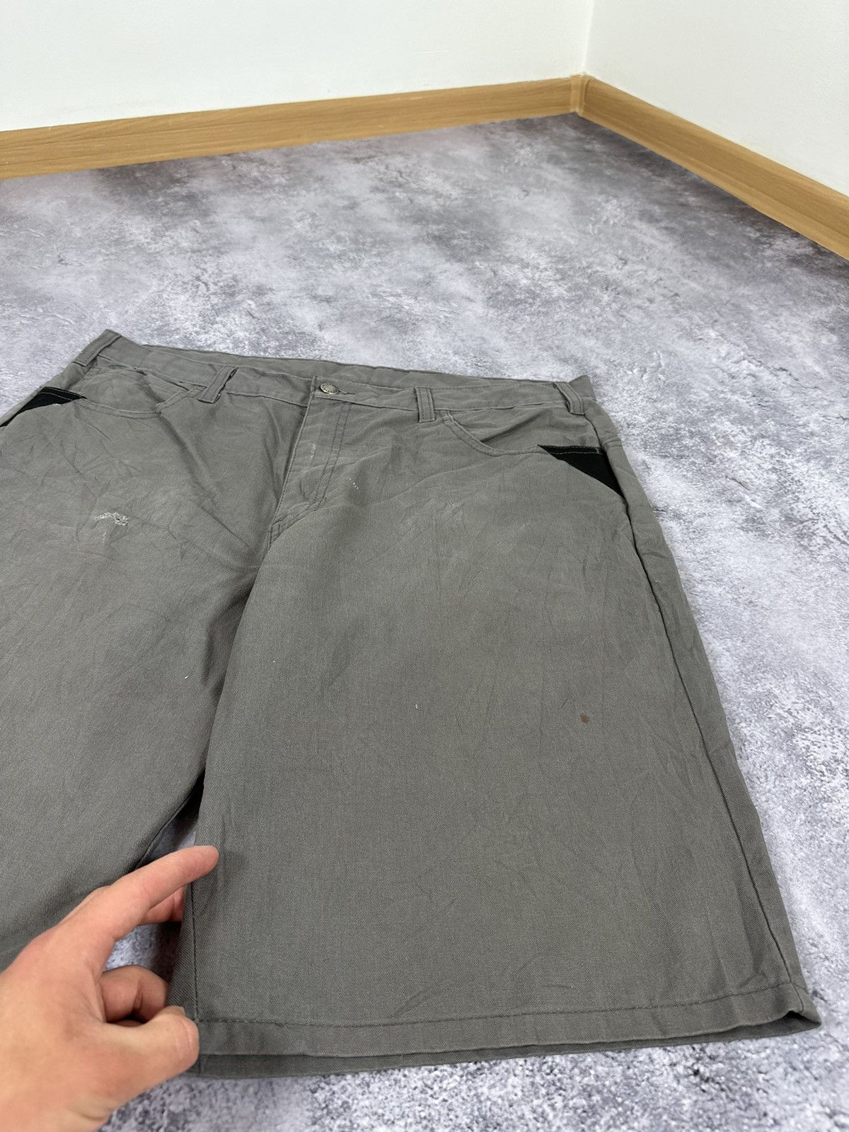 Dickies Vintage Dickies Baggy Faded Grey USA Hype Cargo Work Shorts Size US 36 / EU 52 - 8 Thumbnail