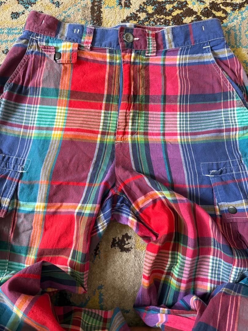 Polo Ralph Lauren Vintage 90s Polo RL Madras Tartan Cargo Trouser Pant Size US 30 / EU 46 - 2 Thumbnail