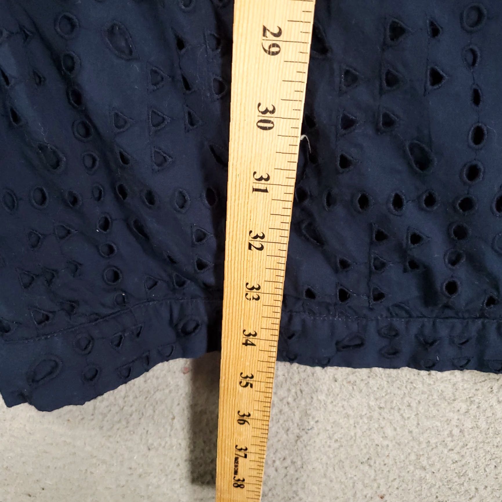 Loft LOFT Womens Romper Size 14 Blue Short Sleeve Button Front Cutouts Pockets 1 Piece Casual Travel Vintage: No Size 36" / US 14 / IT 50 - 2 Thumbnail