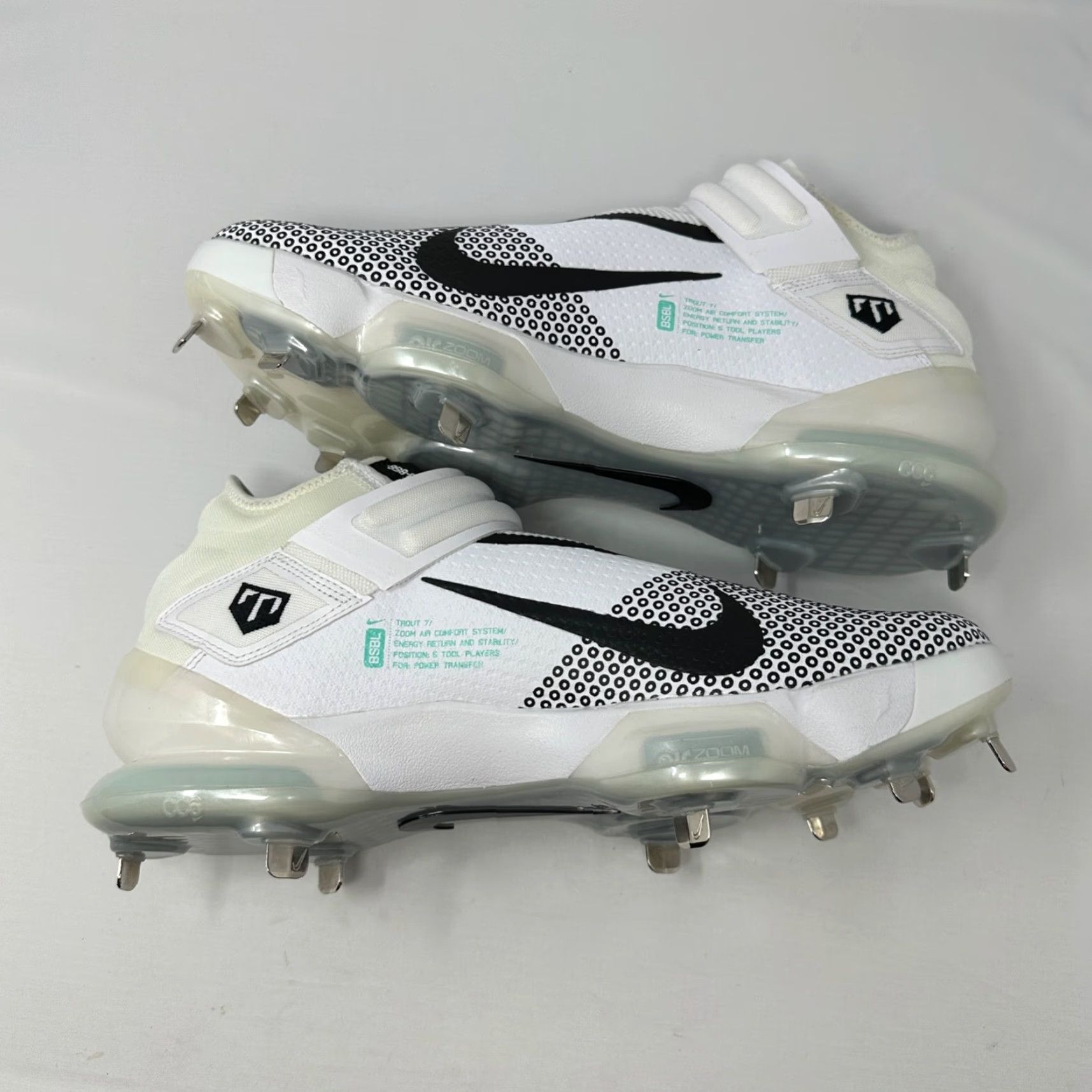 Nike Force Zoom Trout 7 Mens Baseball Cleats CI3134 White Black 13 USB?
