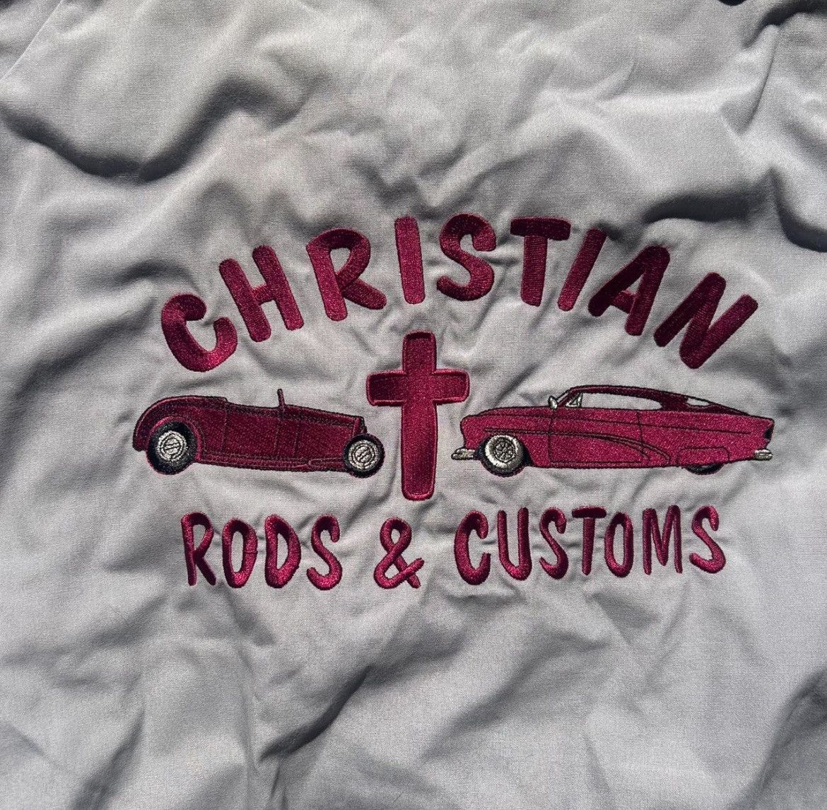 Other 🛠️ Vintage Christian Rods & Customs Jacket – Light Gray Size US XL / EU 56 / 4 - 4 Thumbnail
