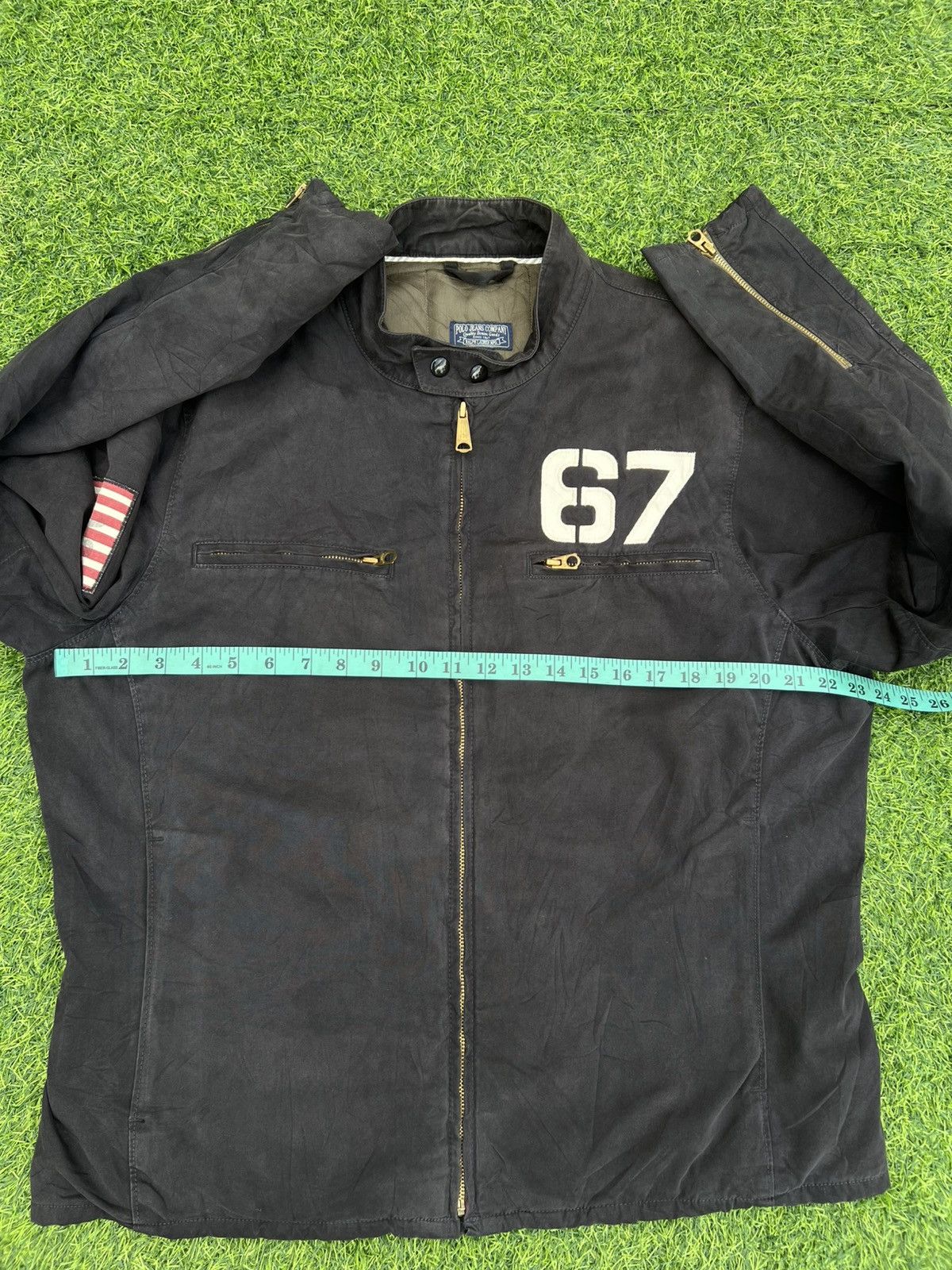 Polo Ralph Lauren Polo Jeans Co. Ralph Lauren "67" Patched Moto Jacket -XL Size US XL / EU 56 / 4 - 7 Thumbnail