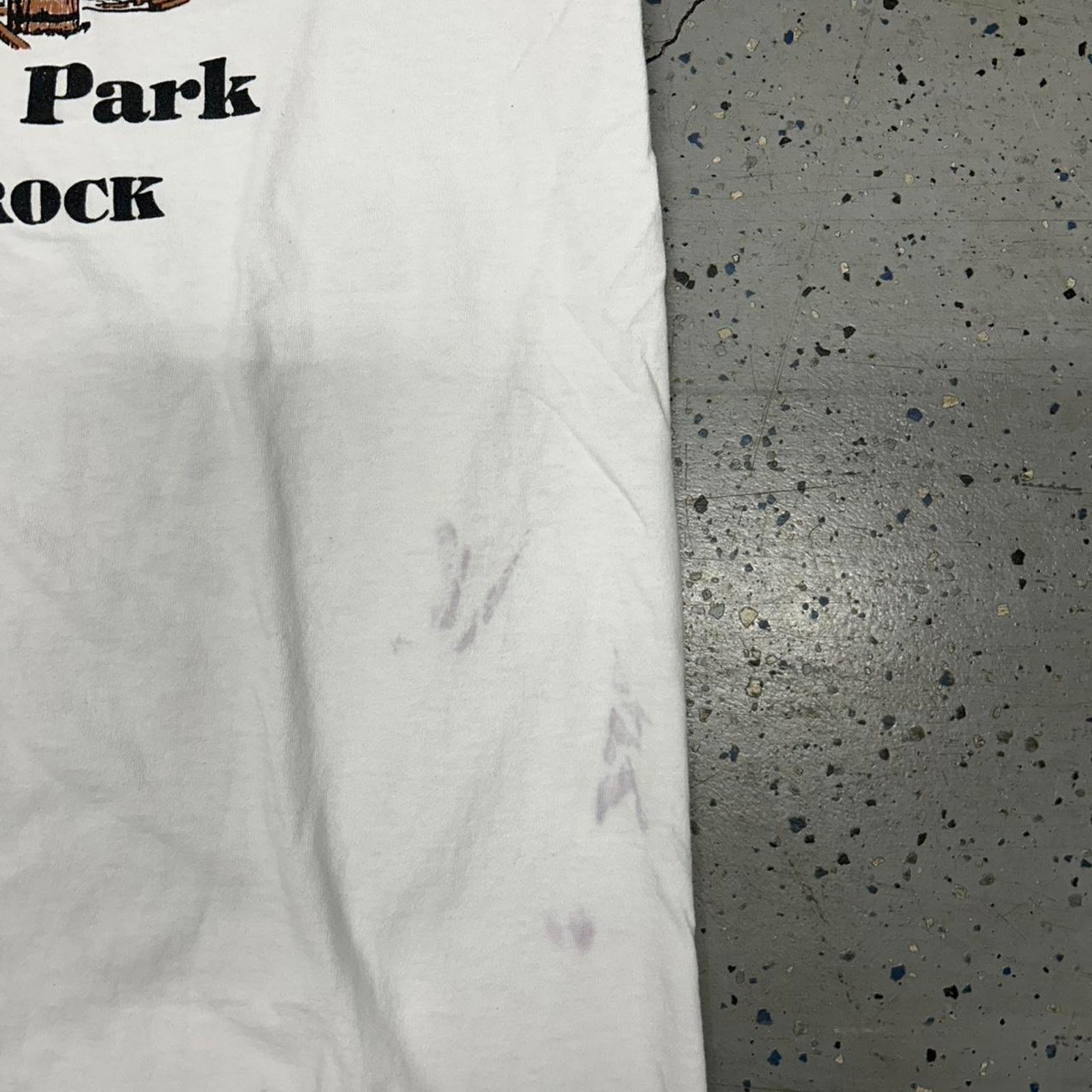Jerzees White vintage 90s art in the park at blowing rock tee Size US L / EU 52-54 / 3 - 3 Thumbnail