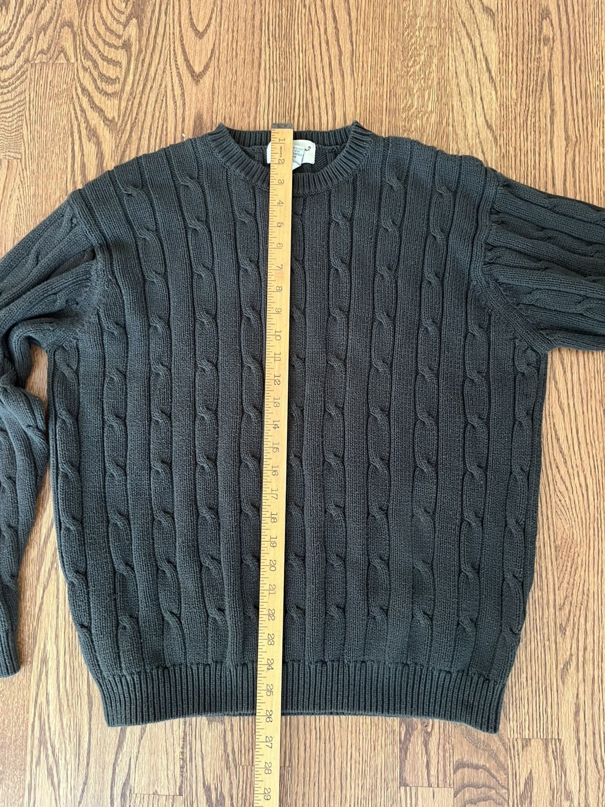 Eddie Bauer Vintage 90s Y2K Cable Knit Sweater Crew Prep Bean APC Size US L / EU 52-54 / 3 - 6 Thumbnail