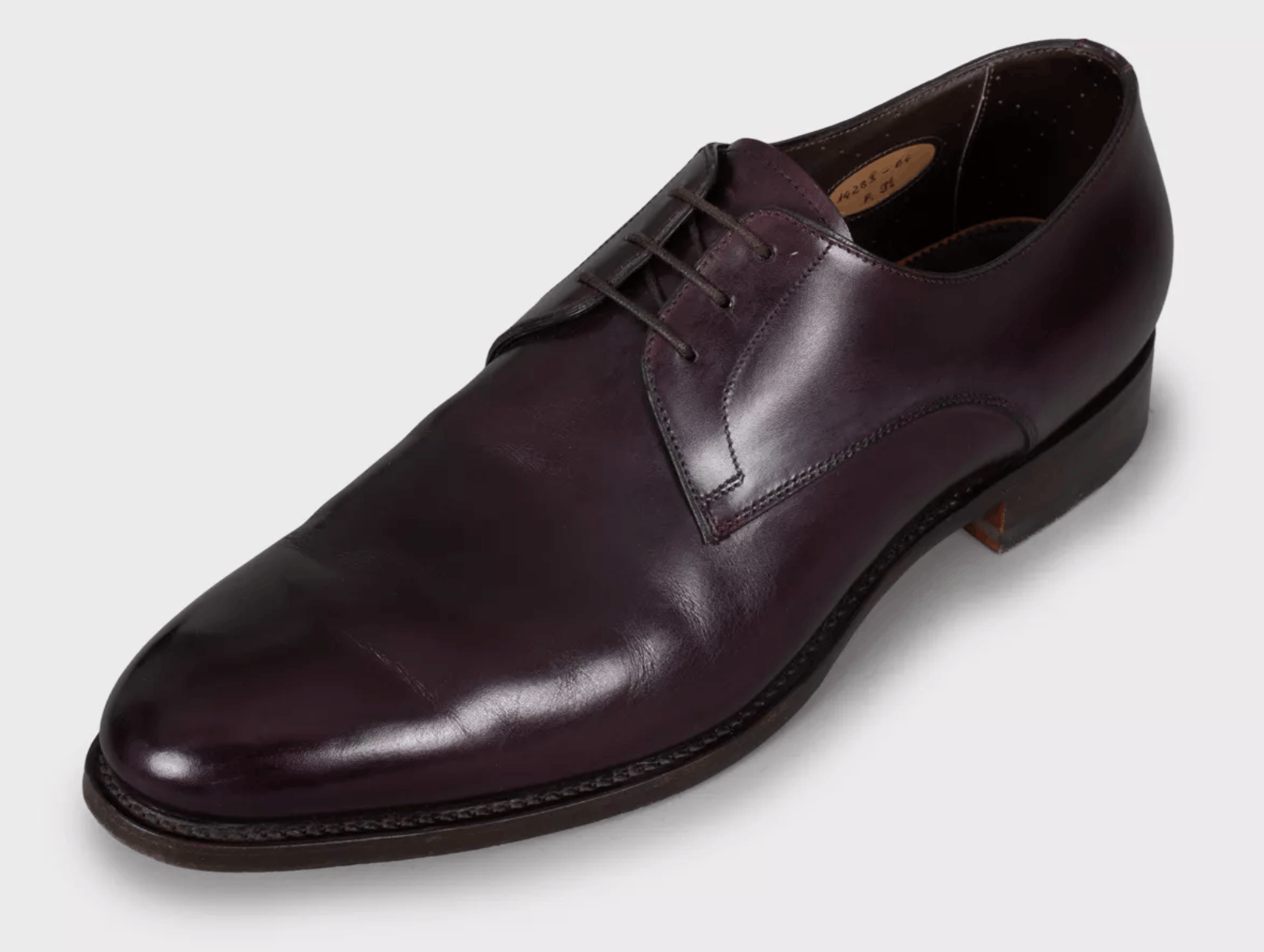 Santoni Santoni Burgundy Leather Oxford Shoes Size US 10.5 / EU 43-44 - 3 Thumbnail