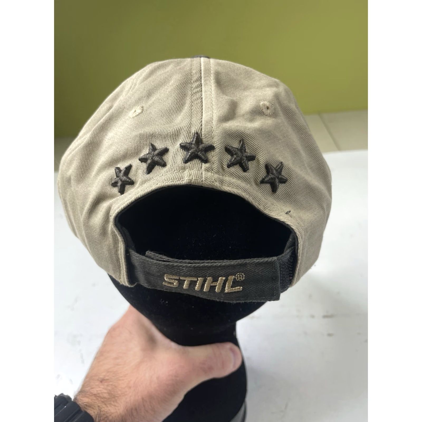 Vintage Stihl Outfitters Hat Cap Strapback Official Baseball Cap Men Adjustable Beige 100% Cotton Size ONE SIZE - 3 Thumbnail