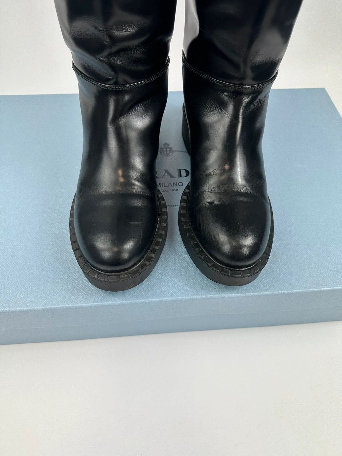 Prada Prada FW2021 Calf Leather Black Boots Vernis Patent Size US 8 / EU 41 - 5 Thumbnail