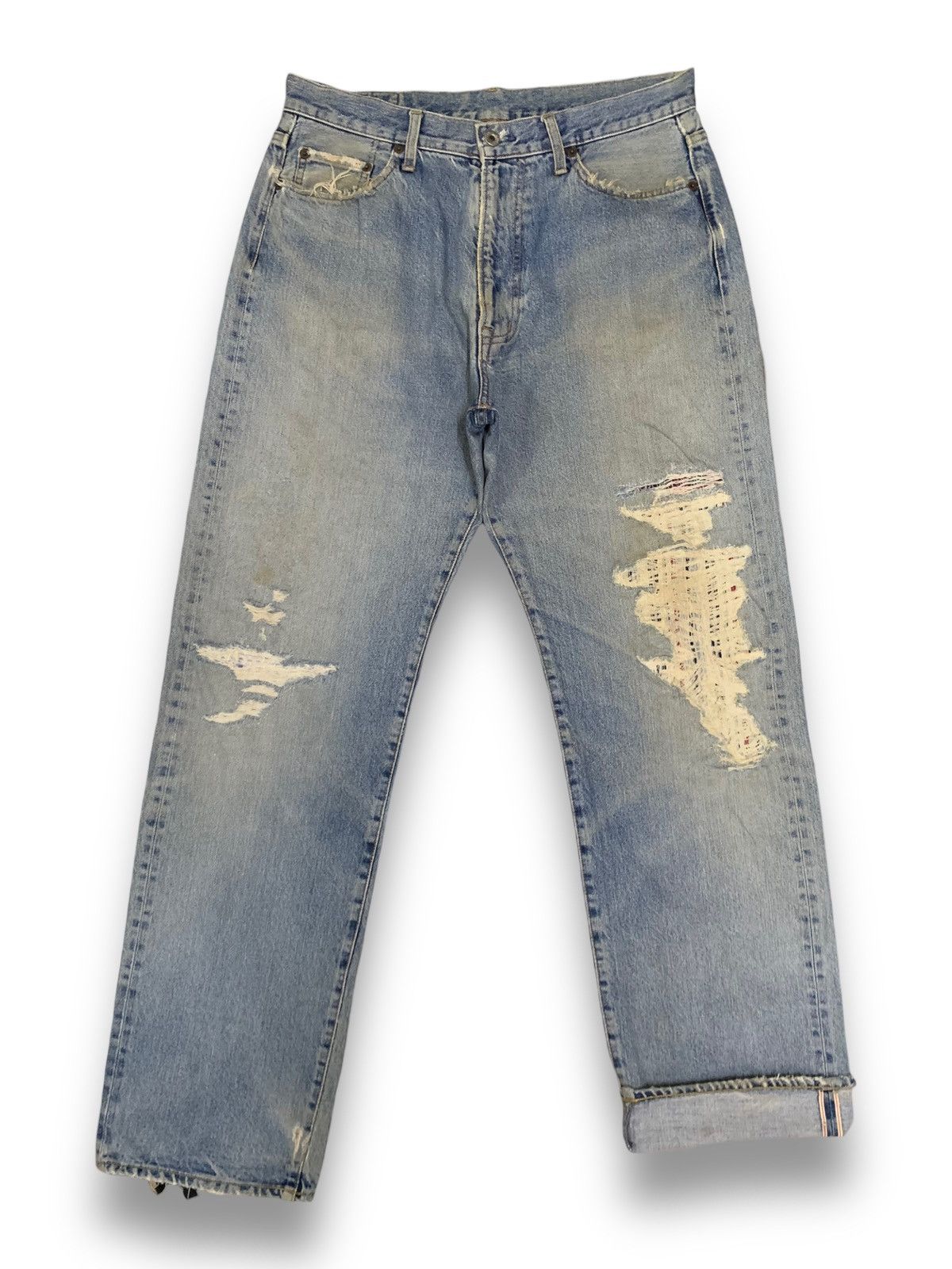 Hysteric Glamour Vintage Spellbound DMG Selvedge Patched Distressed Jeans Size US 32 / EU 48 - 1 Thumbnail