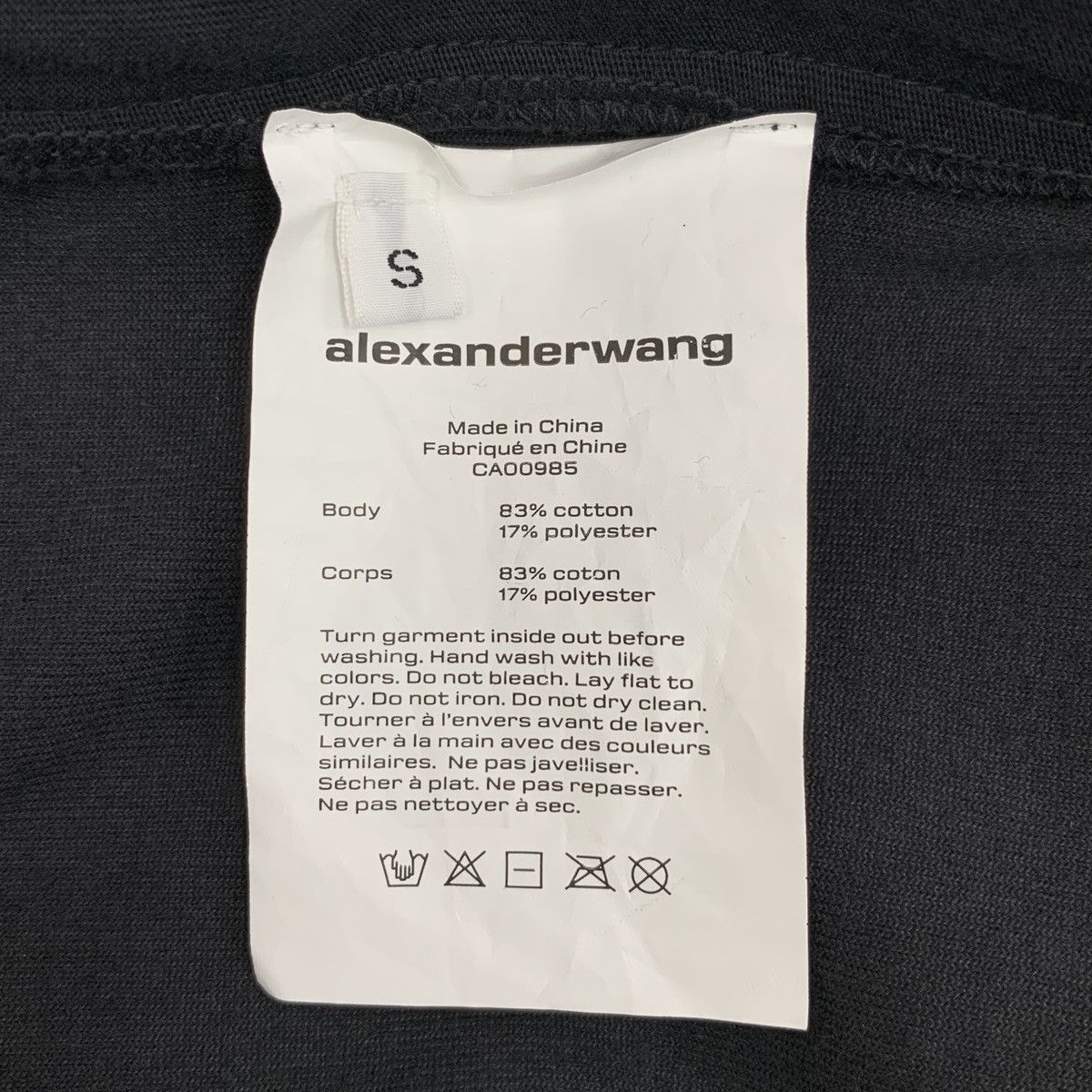 Alexander Wang Alexander Wang Black Velvet Logo Rhinestone Shorts K26WX Size 25" / US 0 / IT 36 - 6 Thumbnail