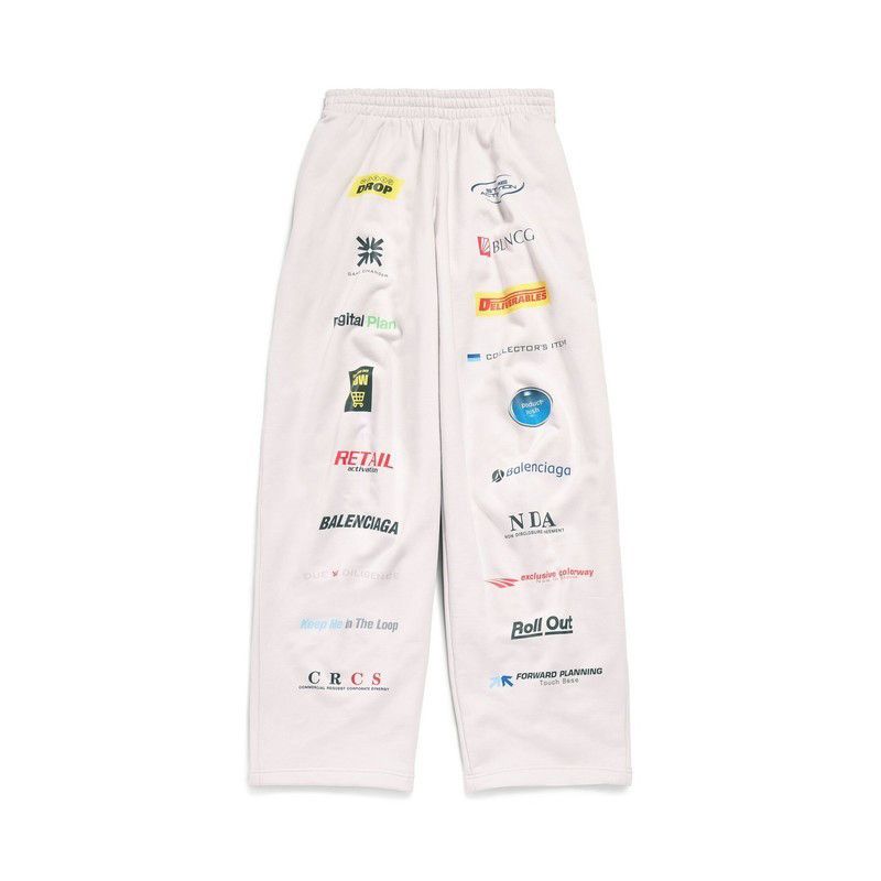 Balenciaga oc11z1025 Business English Baggy Sweatpants & Joggers White Size US 30 / EU 46 - 6 Thumbnail