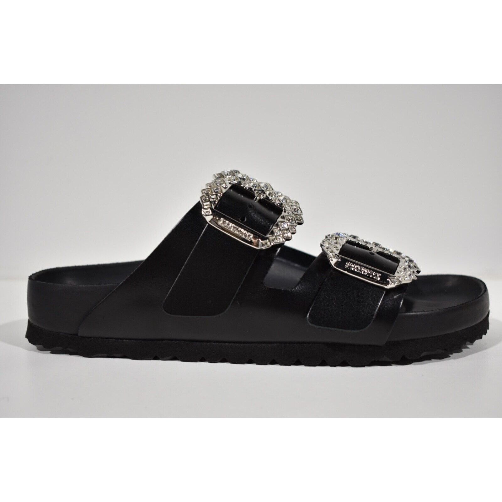 Manolo Blahnik Manolo Blahnik Birkenstock Arizona Crystal Buckle Black Size US 5 / IT 35 - 2 Thumbnail