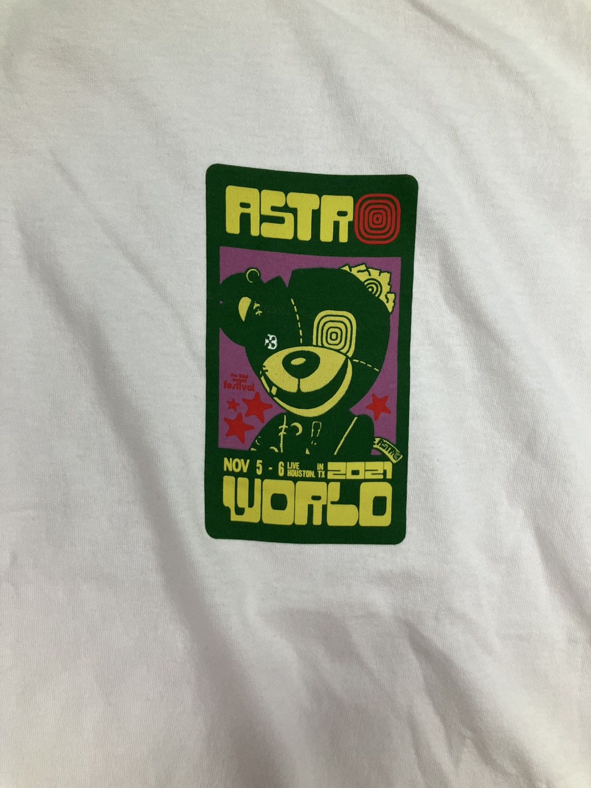 Travis Scott Astroworld Bear Tee Size US M / EU 48-50 / 2 - 2 Thumbnail