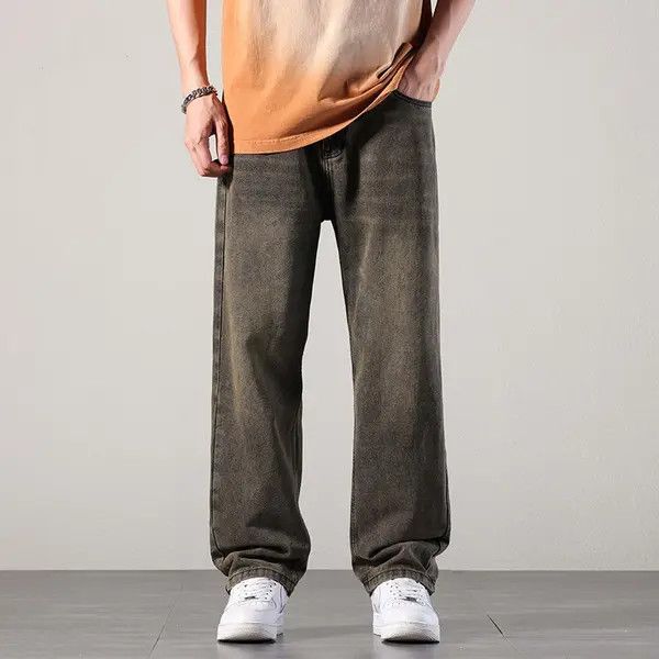 Japanese Brand Versatile washed distressed loose straight jeans Size US 32 / EU 48 - 7 Thumbnail