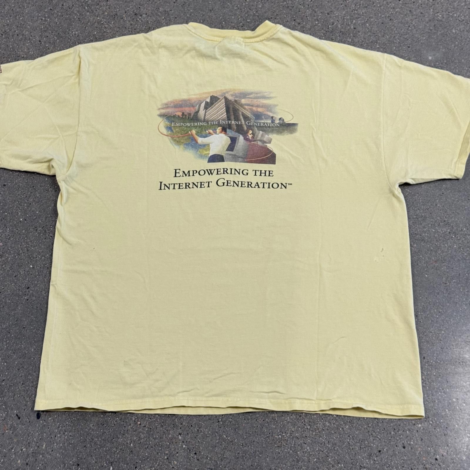 Hanes Vintage Cisco Systems T-Shirt Hanes Beefy-T 2XL Yellow GRAIL Size US XXL / EU 58 / 5 - 9 Thumbnail