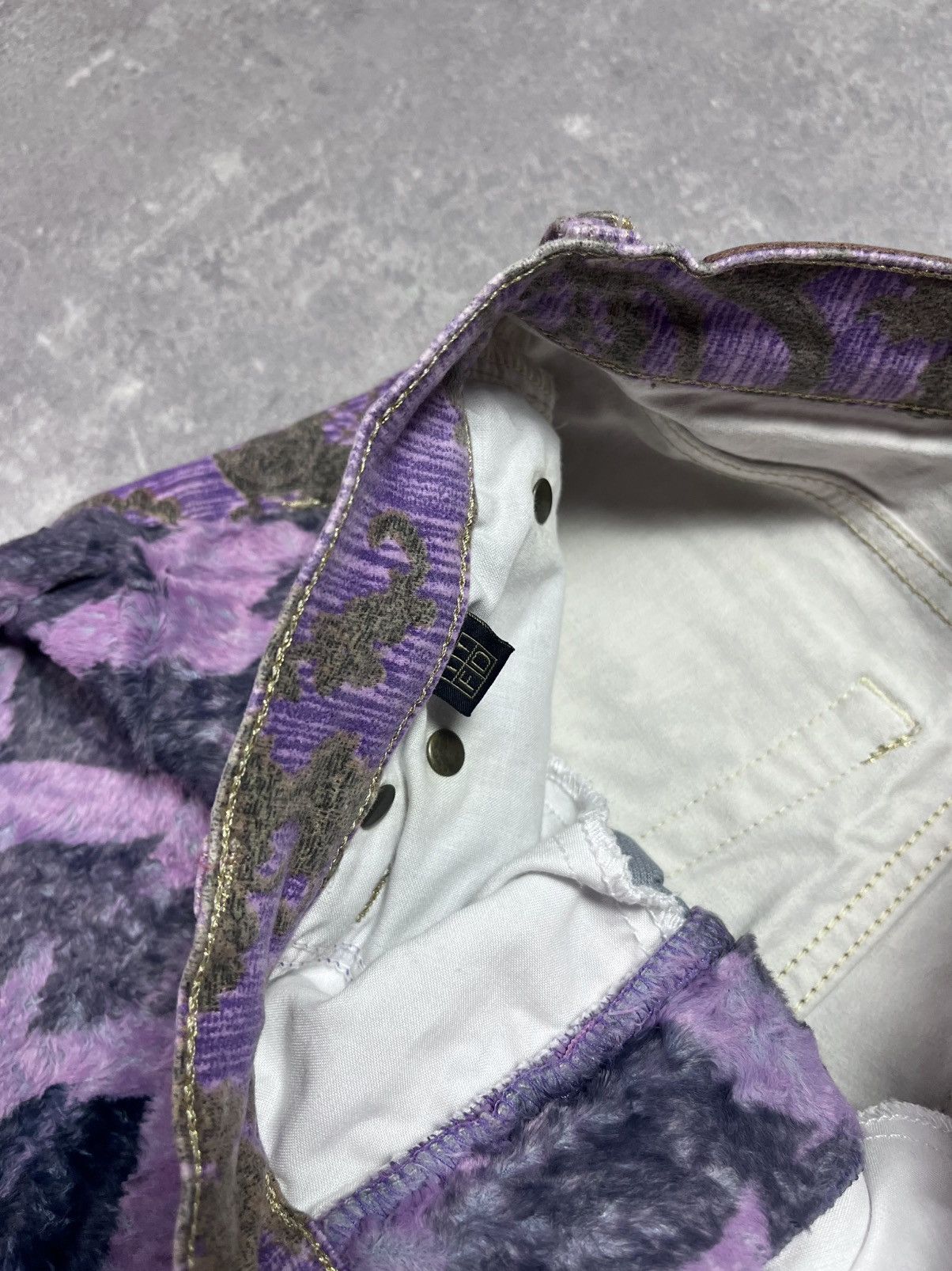 Just Cavalli SS2005 Just Cavalli Mountain Peninsula Purple Pants 26 27 Size 26" / US 2 / IT 38 - 10 Thumbnail