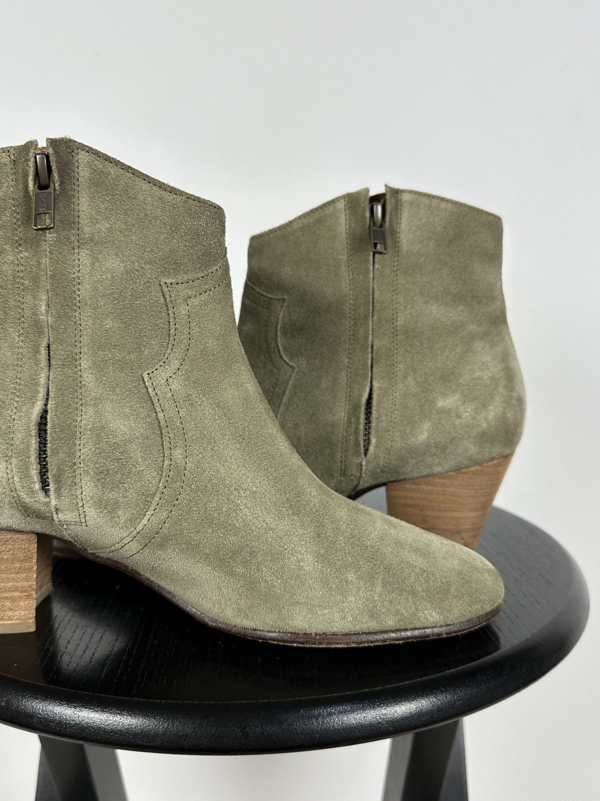 Isabel Marant × Isabel Marant Etoile Isabel Marant Étoile Dicker Suede Ankle Boots Western Style Size US 9 / IT 39 - 17 Thumbnail