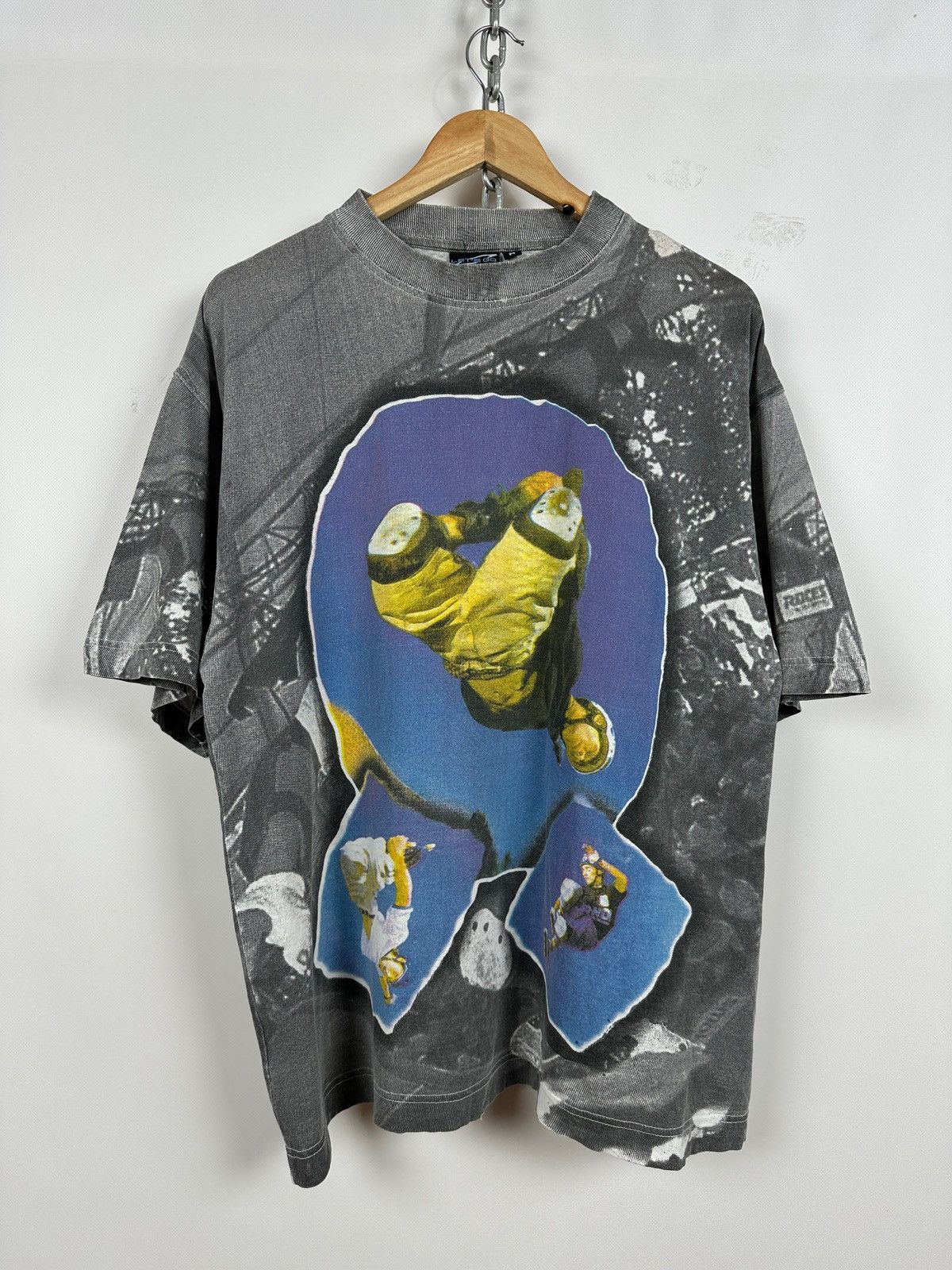 Vintage All Over Print Skateboard Let’s Go Y2K T-Shirt
