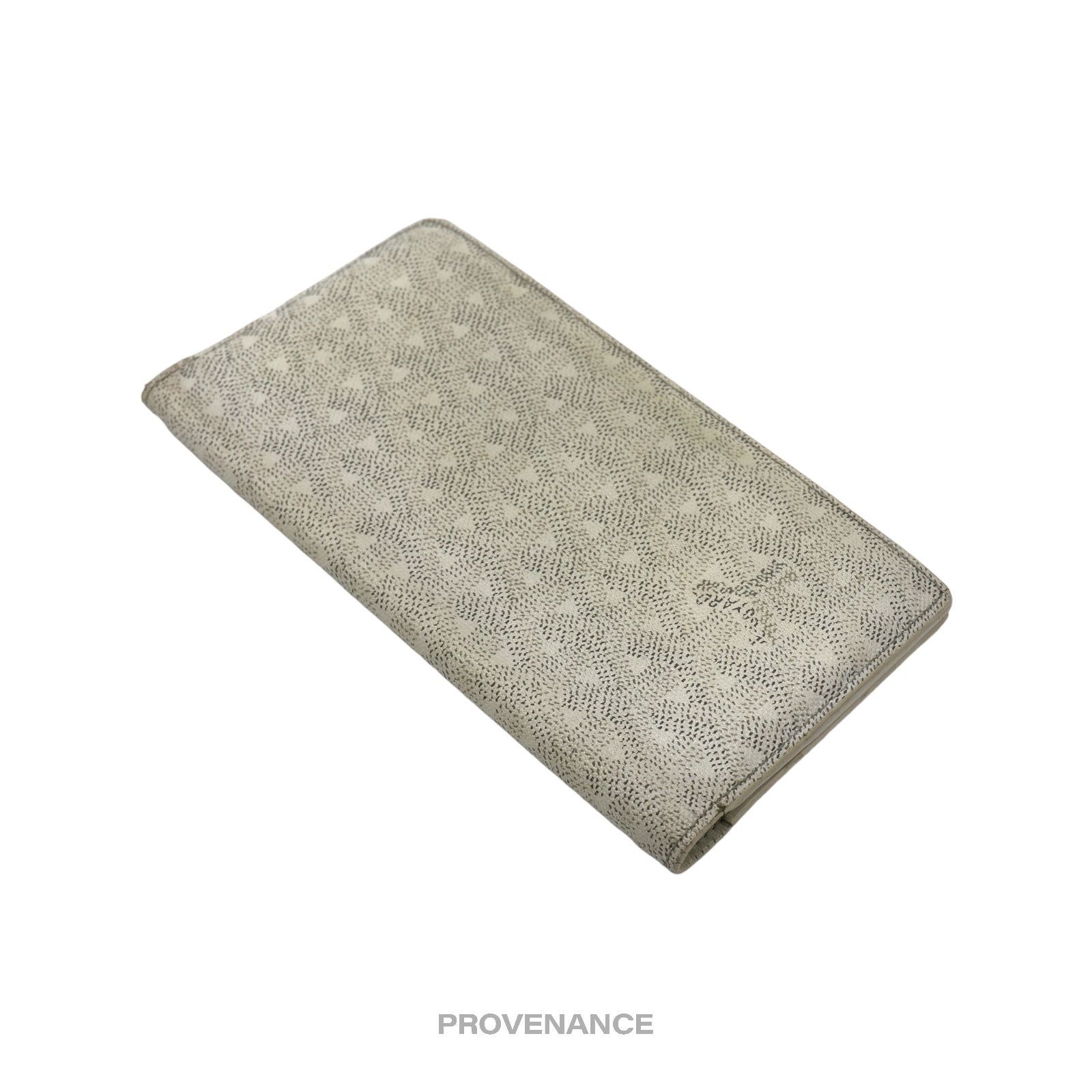 🔴 Goyard Richelieu Long Wallet White Goyardine