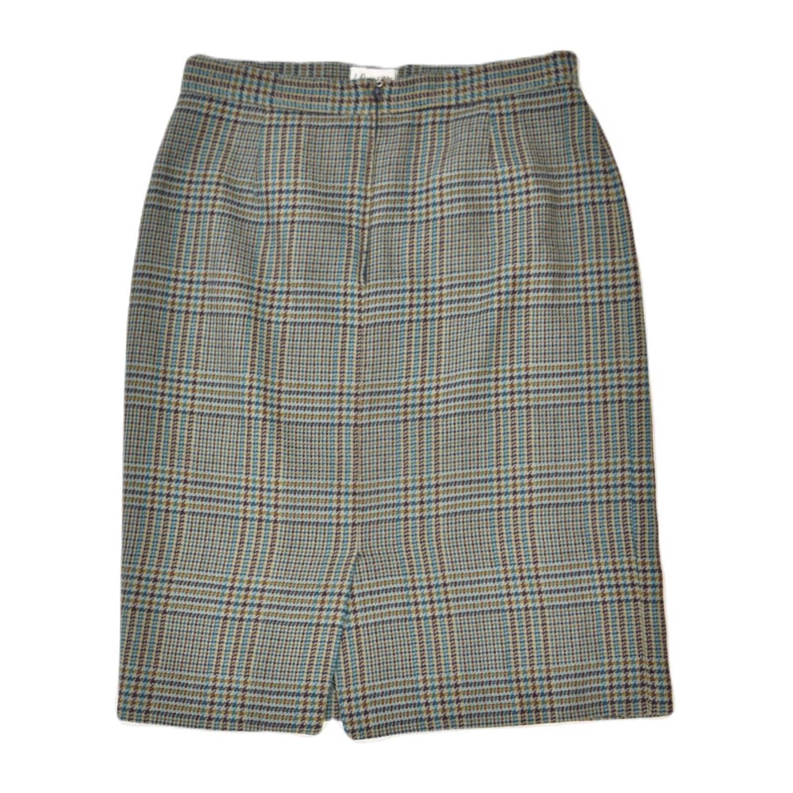 Vintage VINTAGE Womens Skirt Large Grey Check Wool IT 46 W30 Straight Size 36" / US 14 / IT 50 - 2 Thumbnail