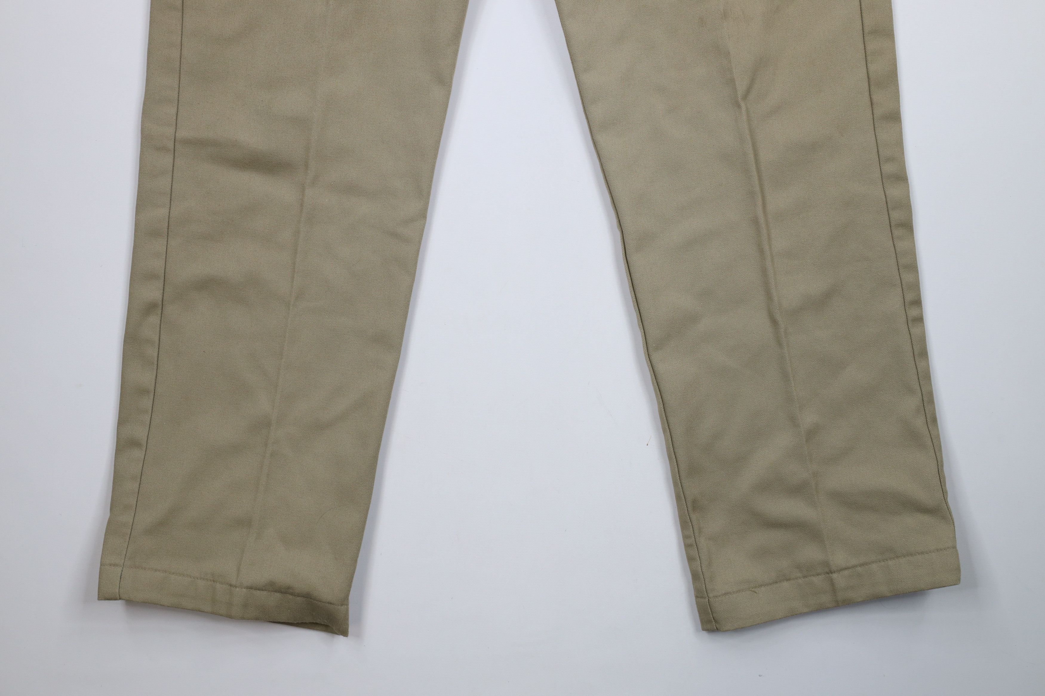 Dickies × Vintage Vintage 90s Y2K Dickies Flannel Lined Wide Leg Pants Beige Size US 36 / EU 52 - 5 Thumbnail