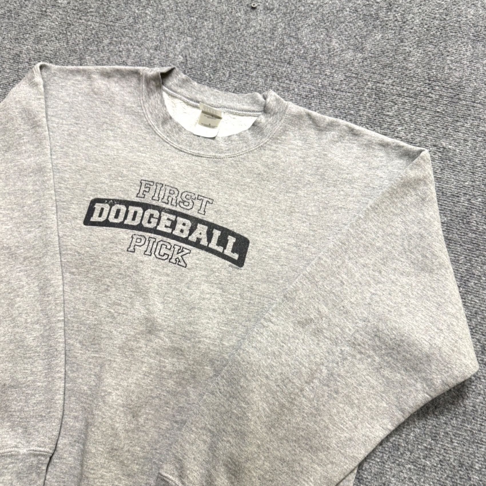 Gildan VINTAGE Dodge Ball Pullover Sweatshirt Mens L Gildan Ultra Cotton Heather Grey 90s Size US L / EU 52-54 / 3 - 2 Thumbnail