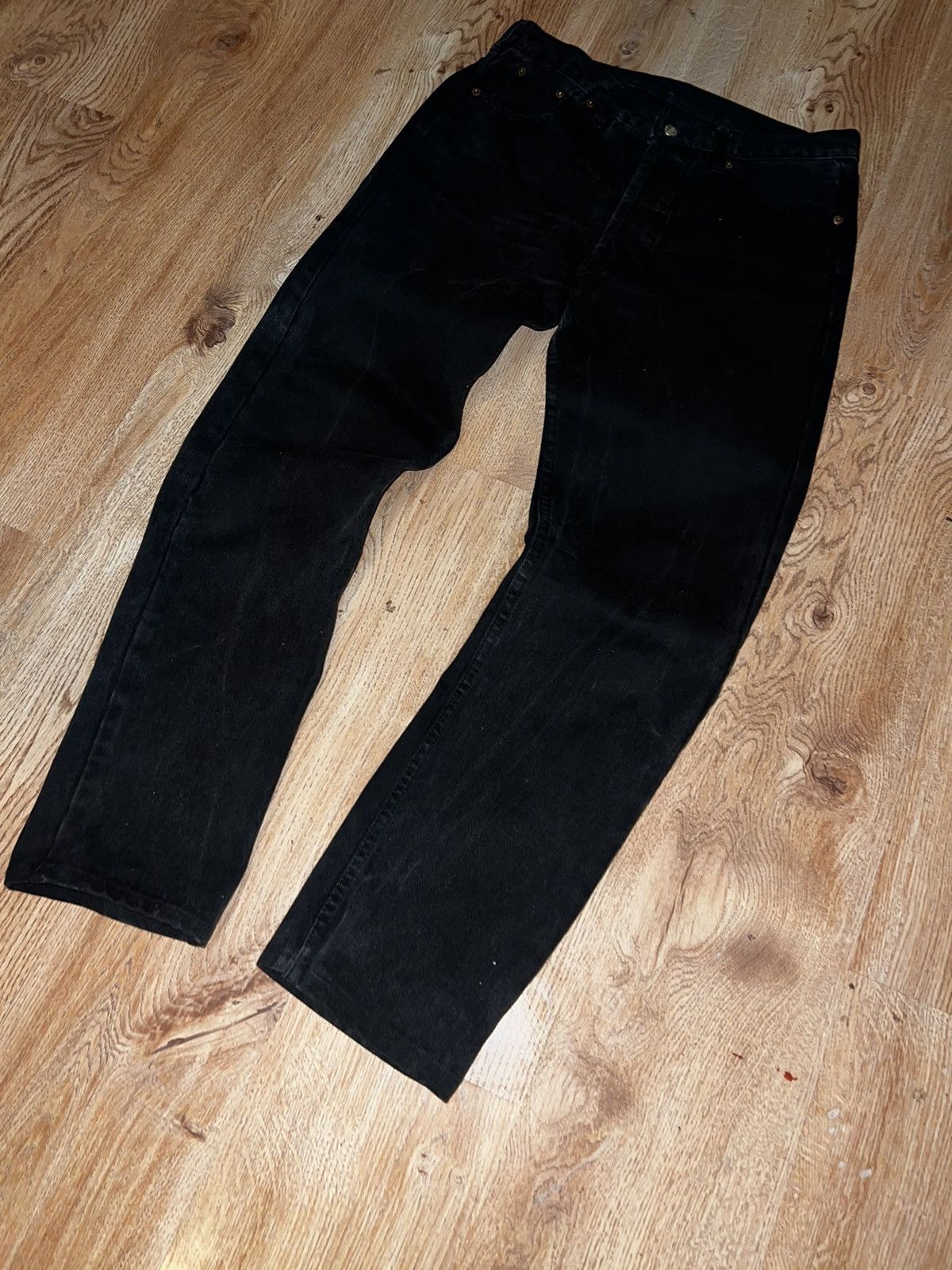 Levi's × Vintage Vintage Levis 569 Baggy Loose Jeans Levi's Faded Black Denim Size US 32 / EU 48 - 7 Thumbnail