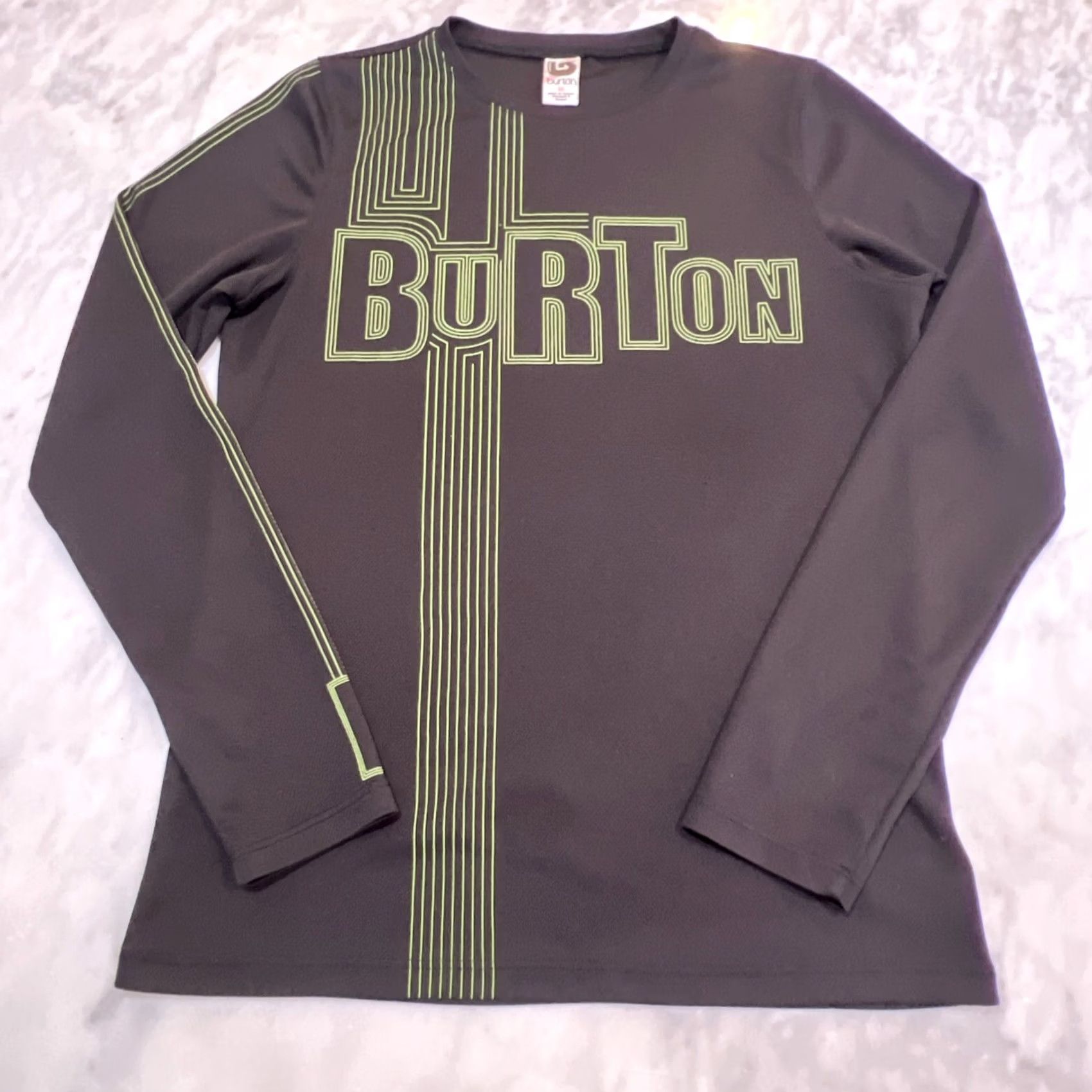 Burton Burton Shirt Men’s Medium Black Green Long Sleeve Graphic Print Polyester Size US M / EU 48-50 / 2 - 3 Thumbnail