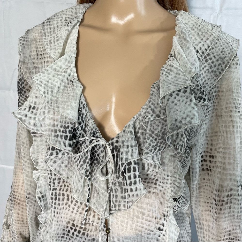 Zara NWT New ZARA Ruffle Animal Printed Shirt Size S Size S / US 4 / IT 40 - 5 Thumbnail
