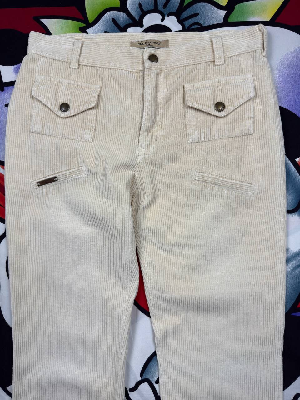 See by Chloe See By Chloe Luxury Velvet bootcut Pants Size 28 Size 28" / US 6 / IT 42 - 3 Thumbnail