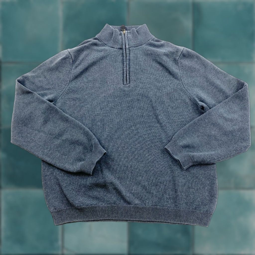 Eddie Bauer Eddie Bauer 1/4 Zip Sweater Mens Small Grey Pullover Cotton Blend Sweatshirt Size US S / EU 44-46 / 1 - 1 Thumbnail