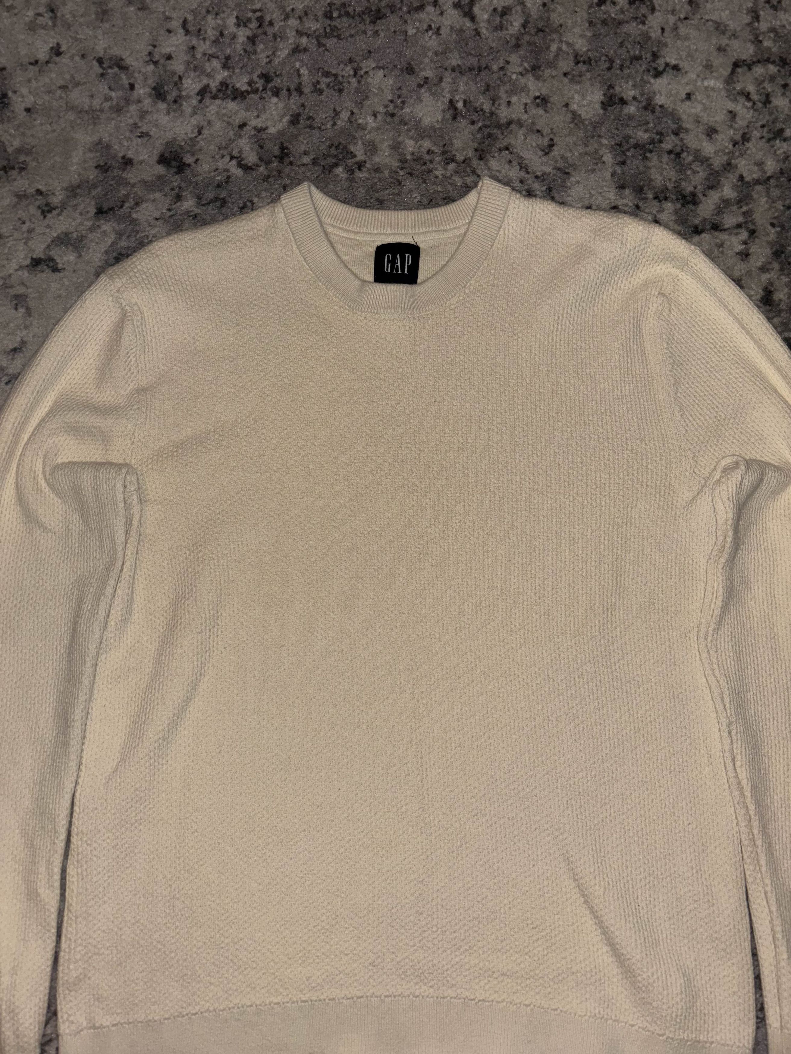 Gap Gap Cream Heavyweight Waffle Knit Thermal Size US M / EU 48-50 / 2 - 2 Thumbnail