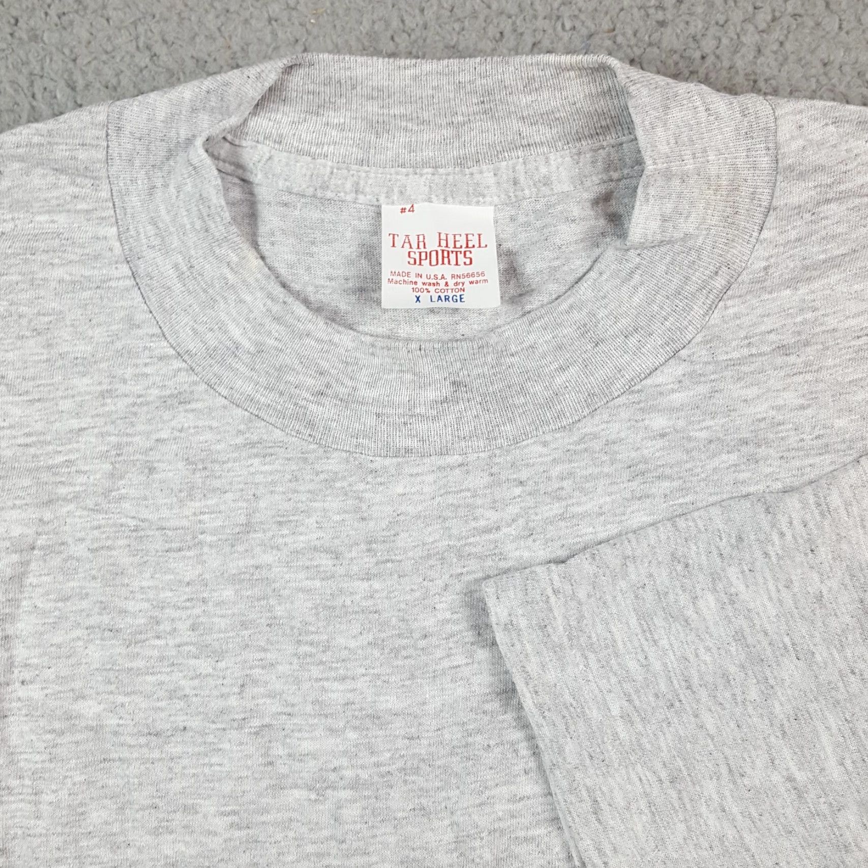 Vintage VINTAGE Tar Heel Sports Men's T-Shirt XL Heather Gray 90s Retro Music Band USA Made Short Sleeve Size US XL / EU 56 / 4 - 3 Thumbnail