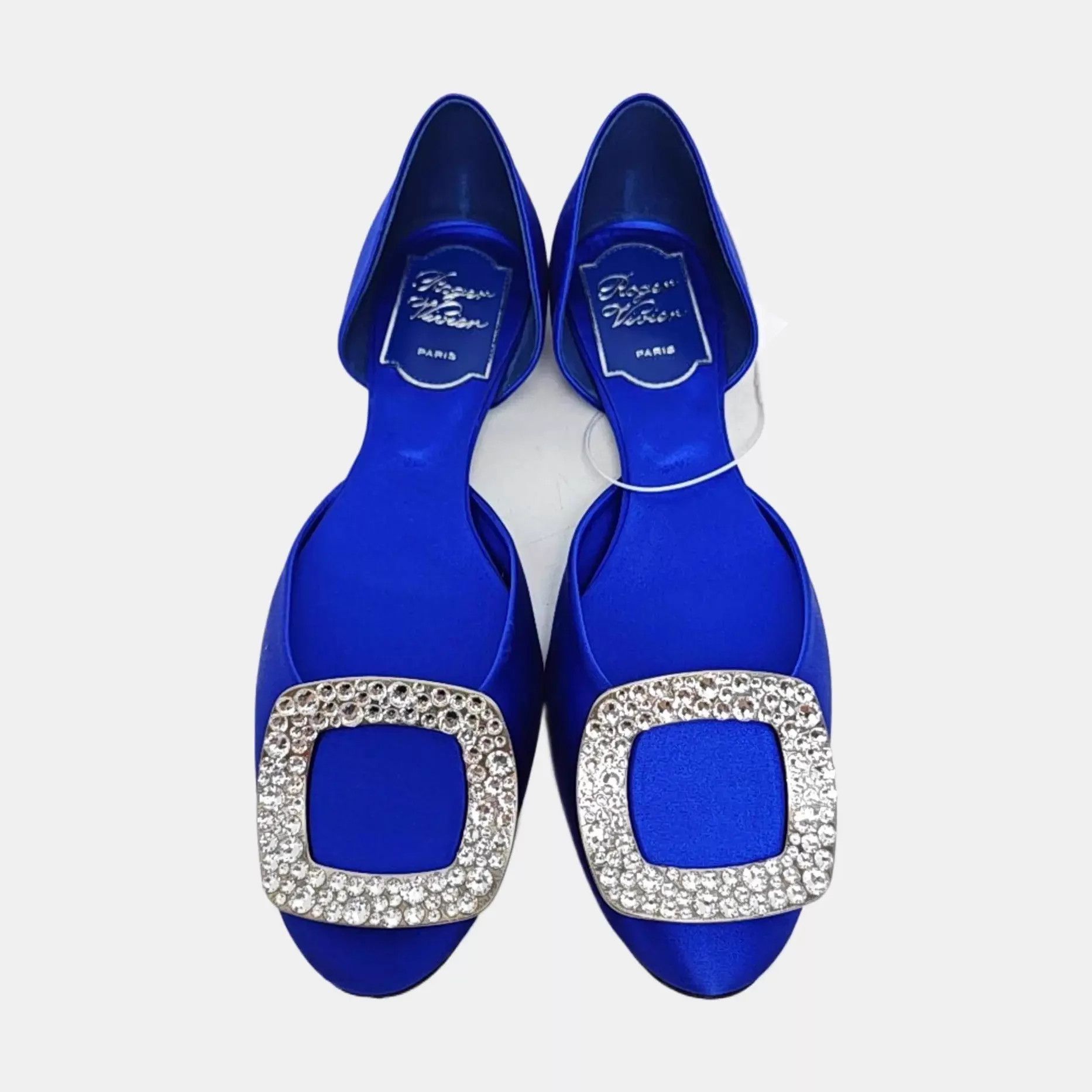 Roger Vivier Roger Vivier Paved Crystal Satin Flat Shoes 35.5 Size US 5 / IT 35 - 1 Thumbnail