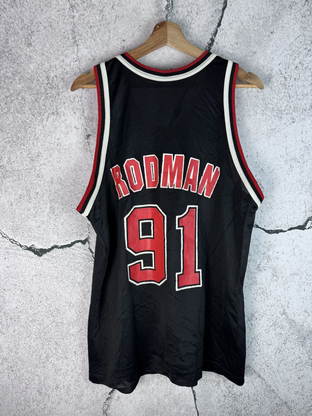 Hot Vintage Dennis Rodman Chicago Bulls #91 Jersey by Champion