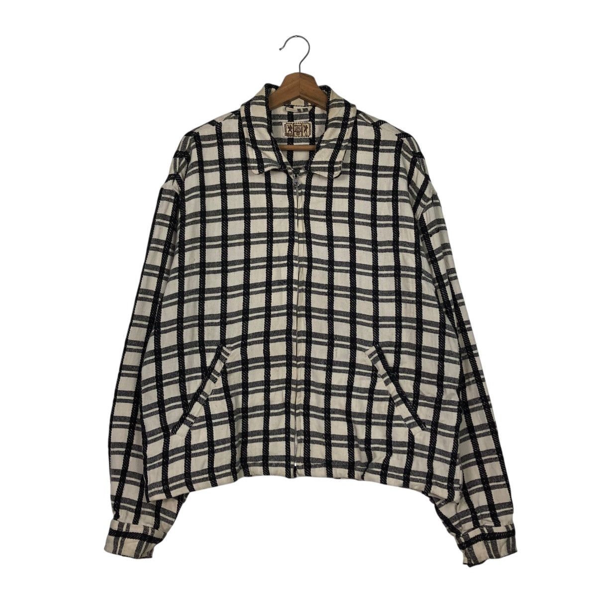 Japanese Brand 📌Vintage Bomber Jacket Tartan Design Milagosta Issey Miyake Size US L / EU 52-54 / 3 - 2 Thumbnail