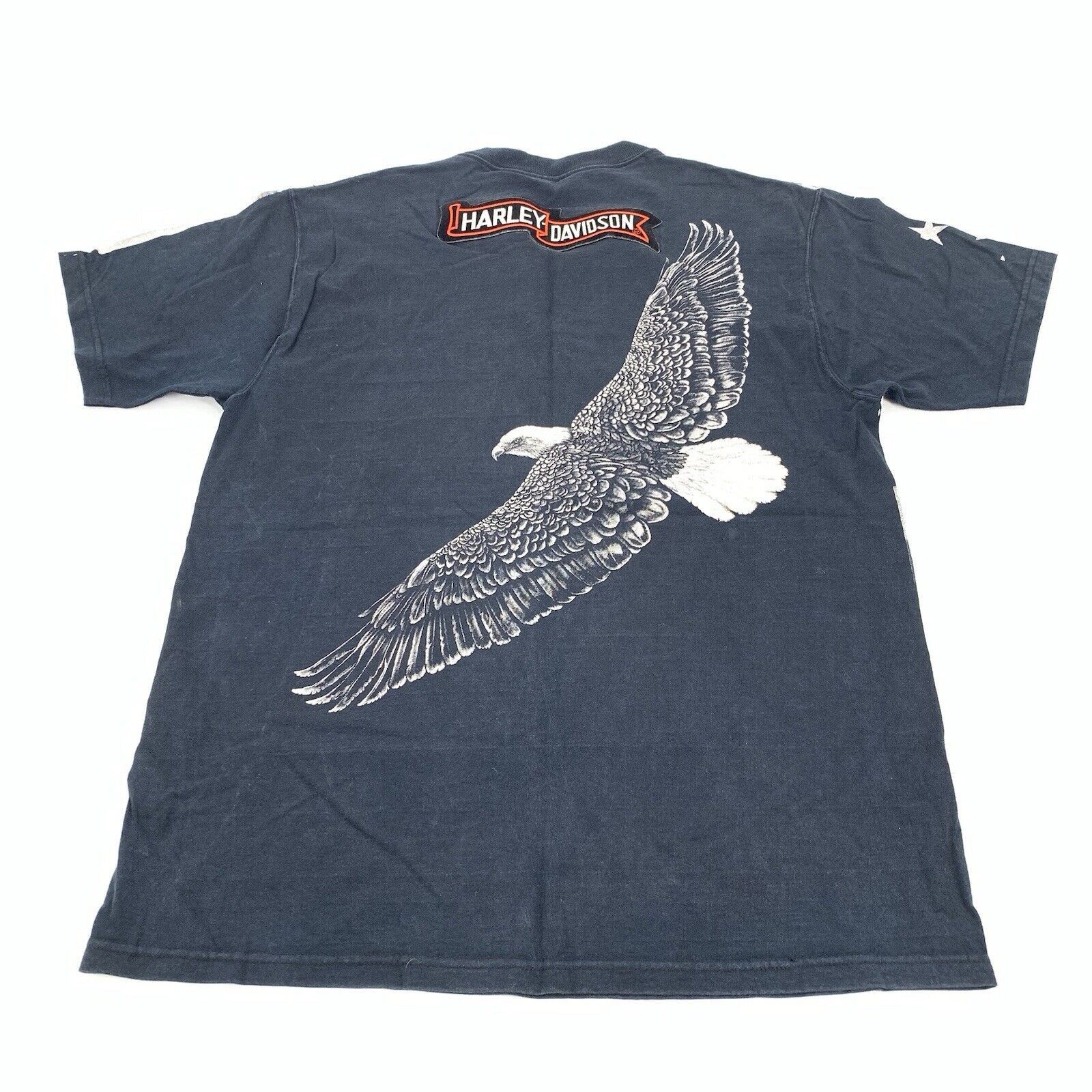 Fruit Of The Loom Vintage 90s Art Unlimited Harley Davidson Patch T-Shirt Size US L / EU 52-54 / 3 - 2 Thumbnail