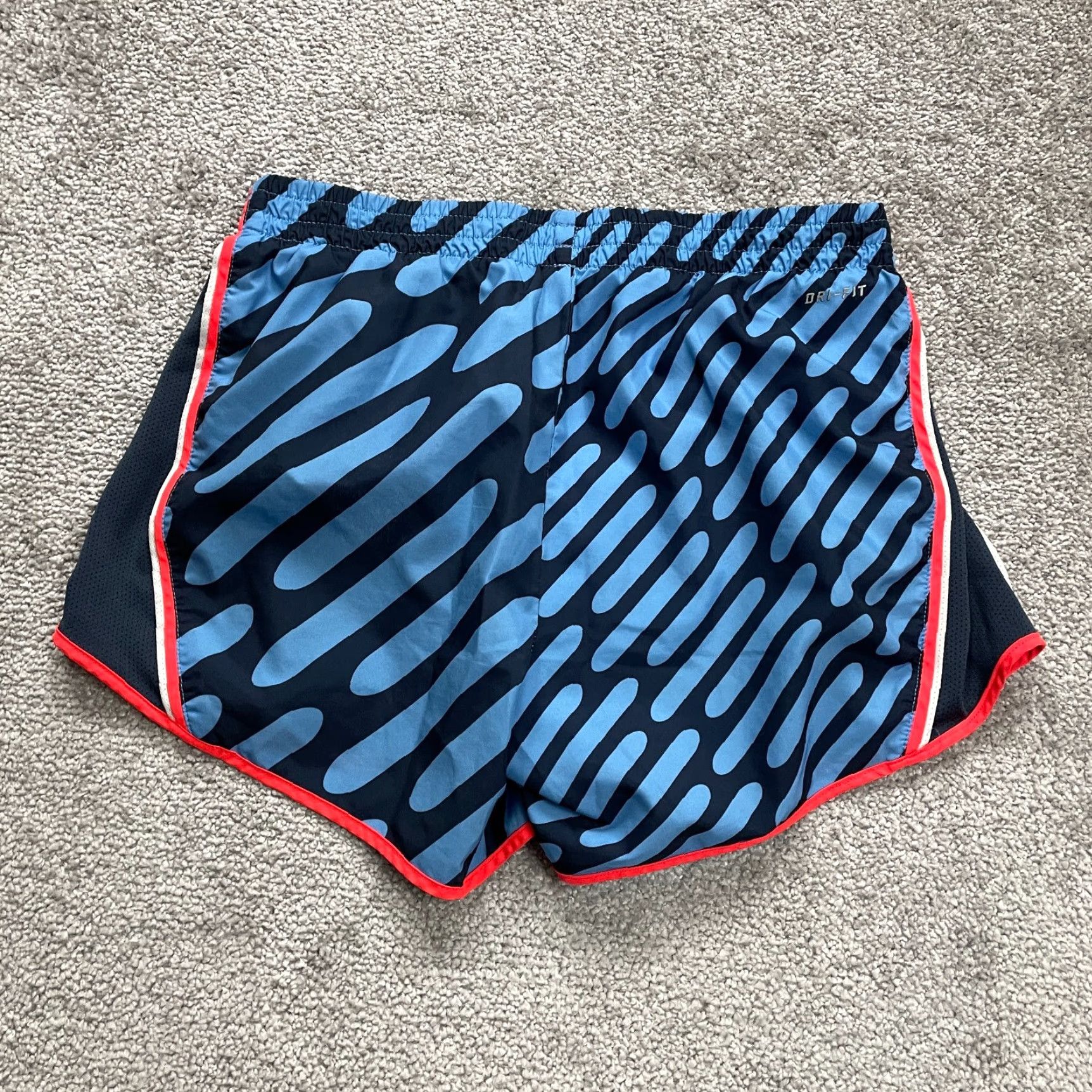 Nike Nike Dri-Fit Active Shorts Women Small Blue Orange Elastic Athletic Running 27x4 Size 28" / US 6 / IT 42 - 2 Thumbnail