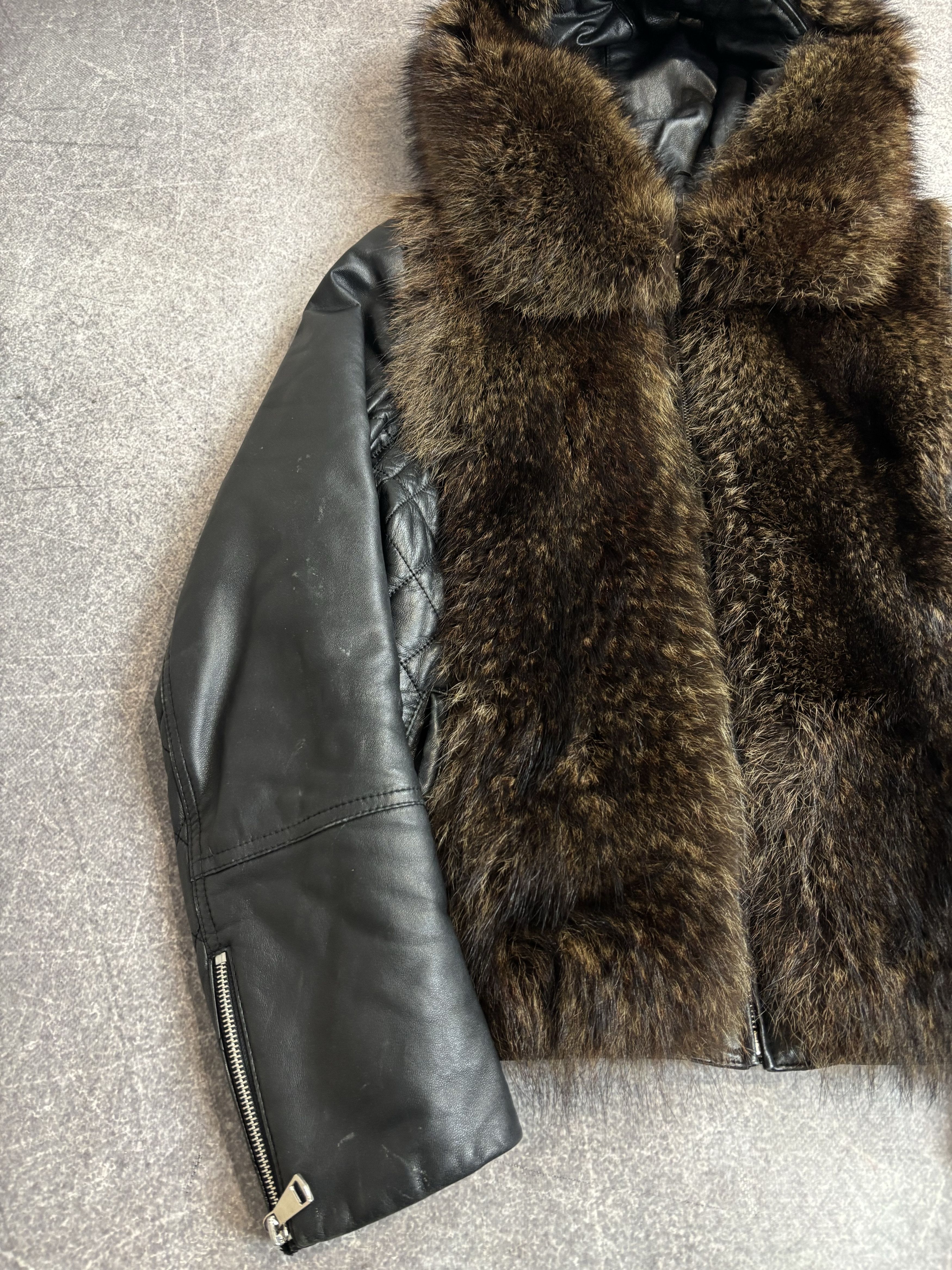 Yohji Yamamoto rare rick owens type cropped fur bomber leather jacket y2k Size US S / EU 44-46 / 1 - 5 Thumbnail